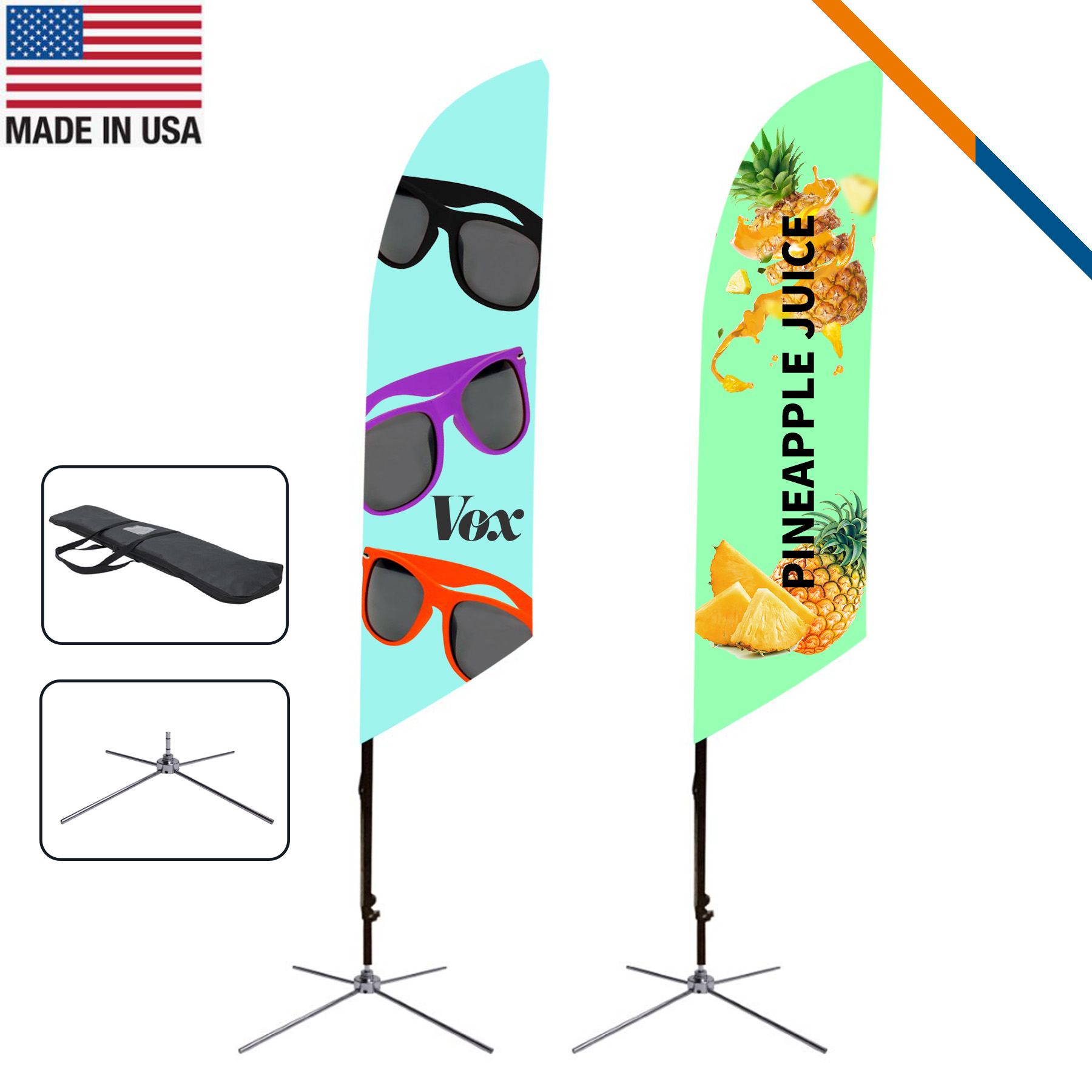 10' Plur Double-Sided Angle Flag 4