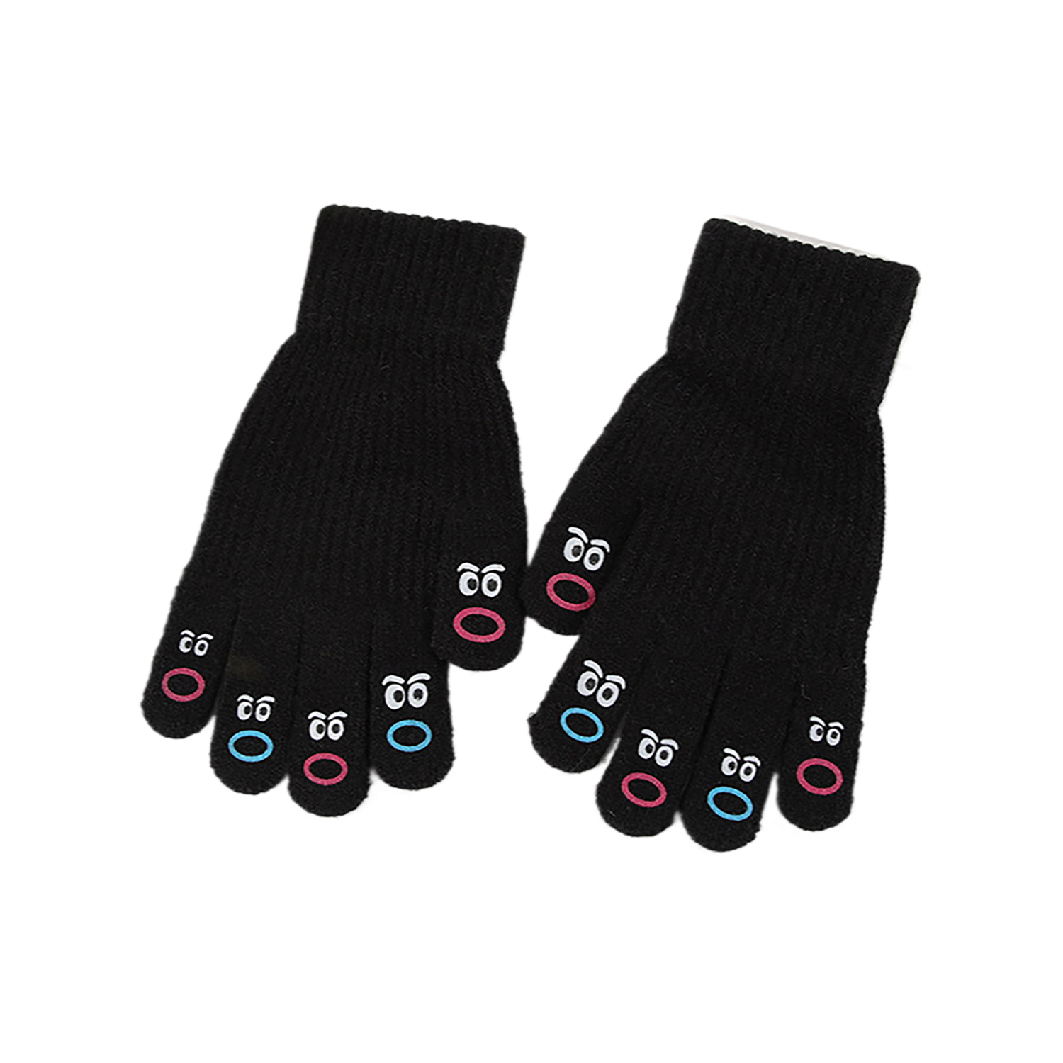 Warm Cartoon Open Finger Gloves 11