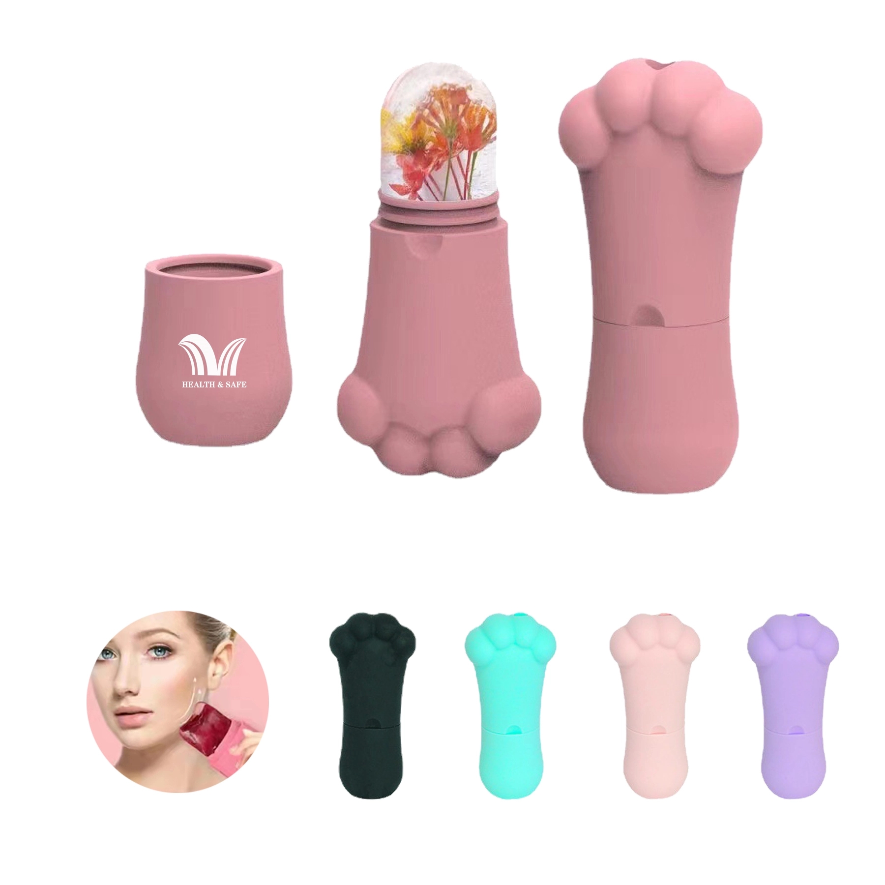 Ice Face Roller Pods Massager Skin Care Silicone Icing Tool 5