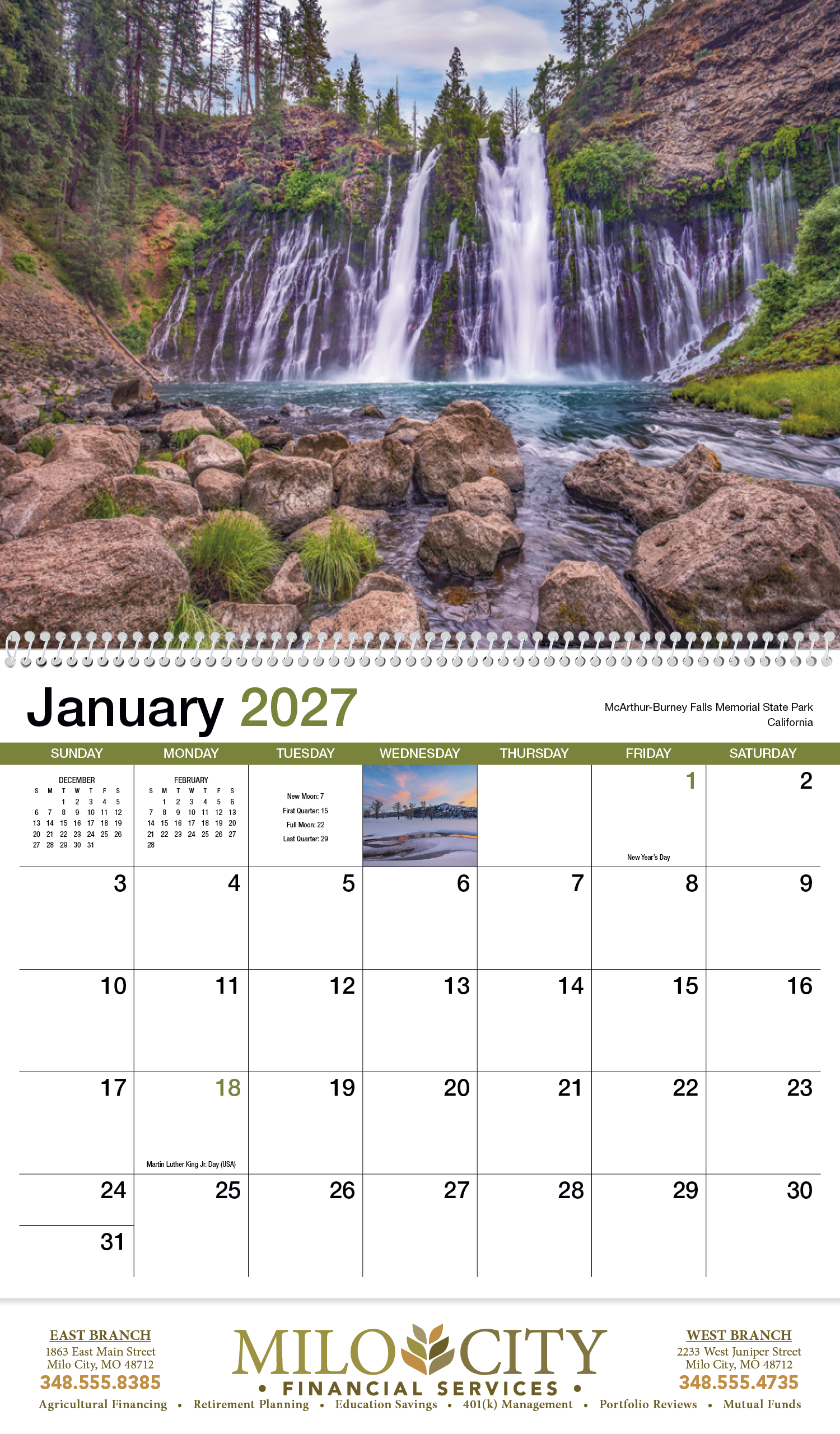 HotLine® Products Scenic America® Appointment Calendar - Spiral 57