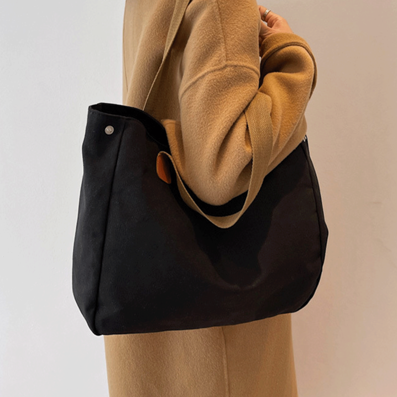 reusable earth-friendly black white Cotton Canvas Tote Bags 12