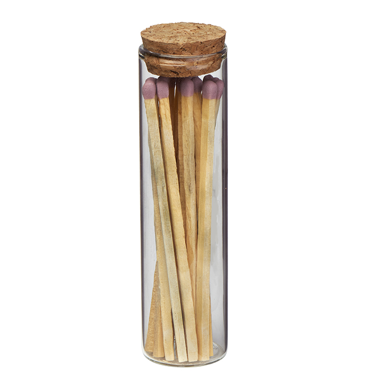"Ablaze" Glass Match Stick Jar - w/ Full Color Label - 20 count 11