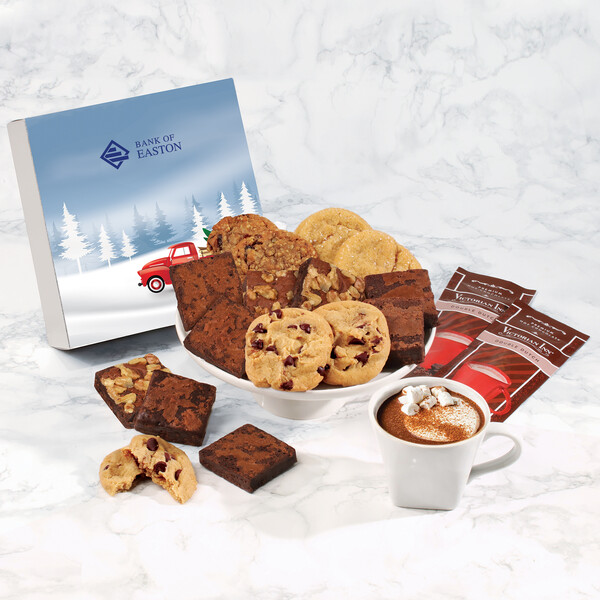 Gourmet Cookie & Brownie Gift Box with Red Truck Sleeve