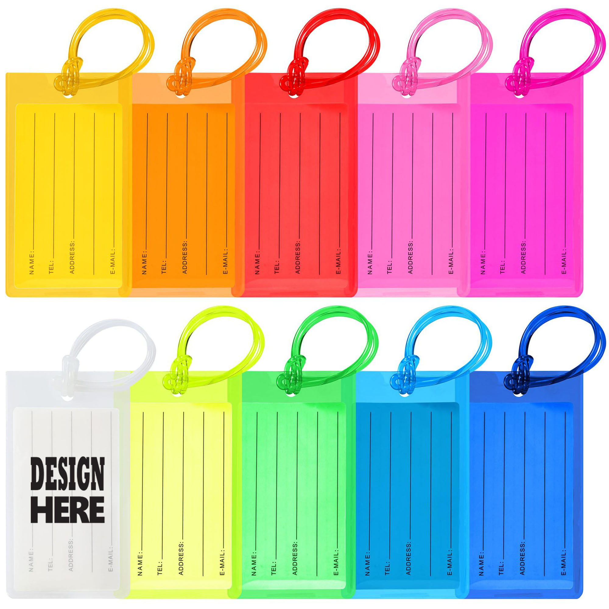 Colorful PVC Soft Luggage Tag Identifier 1