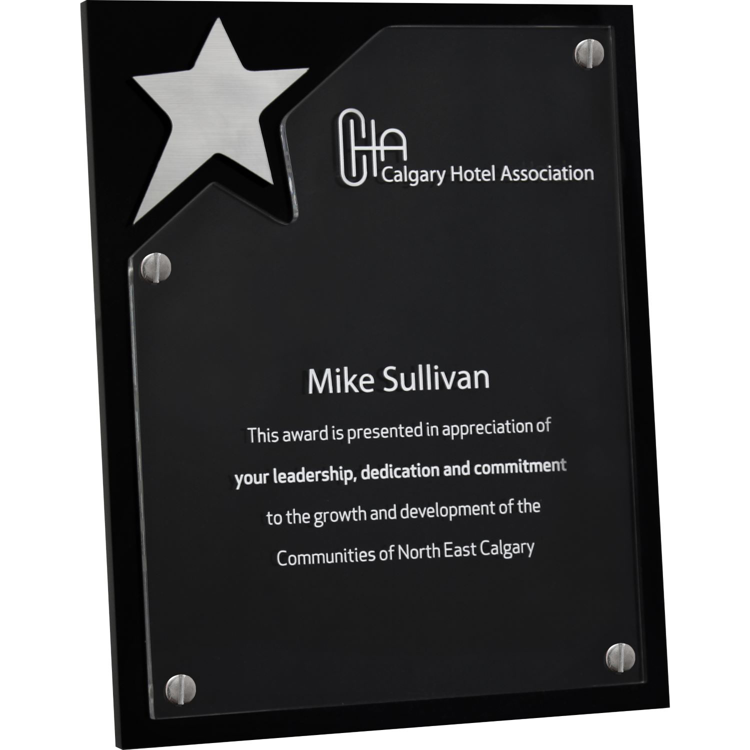 North Star Plaque (8" x 10" x 1/2") Laser Engraved