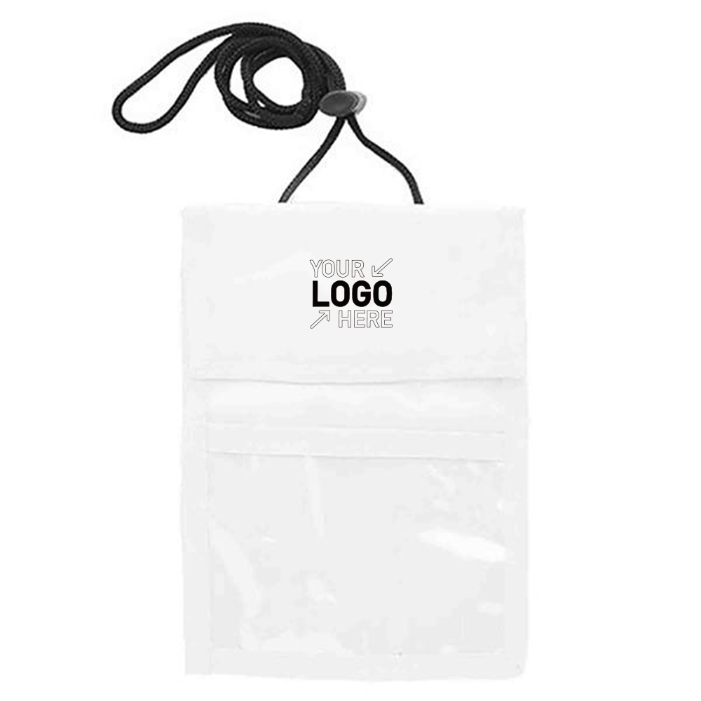 Large Badge Holder Neck Wallets With Clear Display Window 6