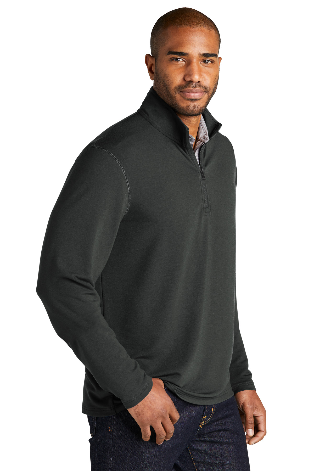 Port Authority Microterry 1/4-Zip Pullover K825, custom hoodie or sweatshirt with logo imprint 5