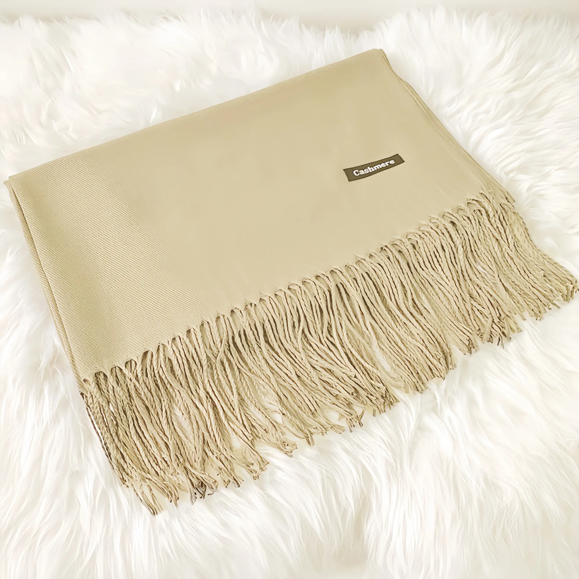 Women Large Soft Solid Shawl Pashmina Wrap Scarf 4