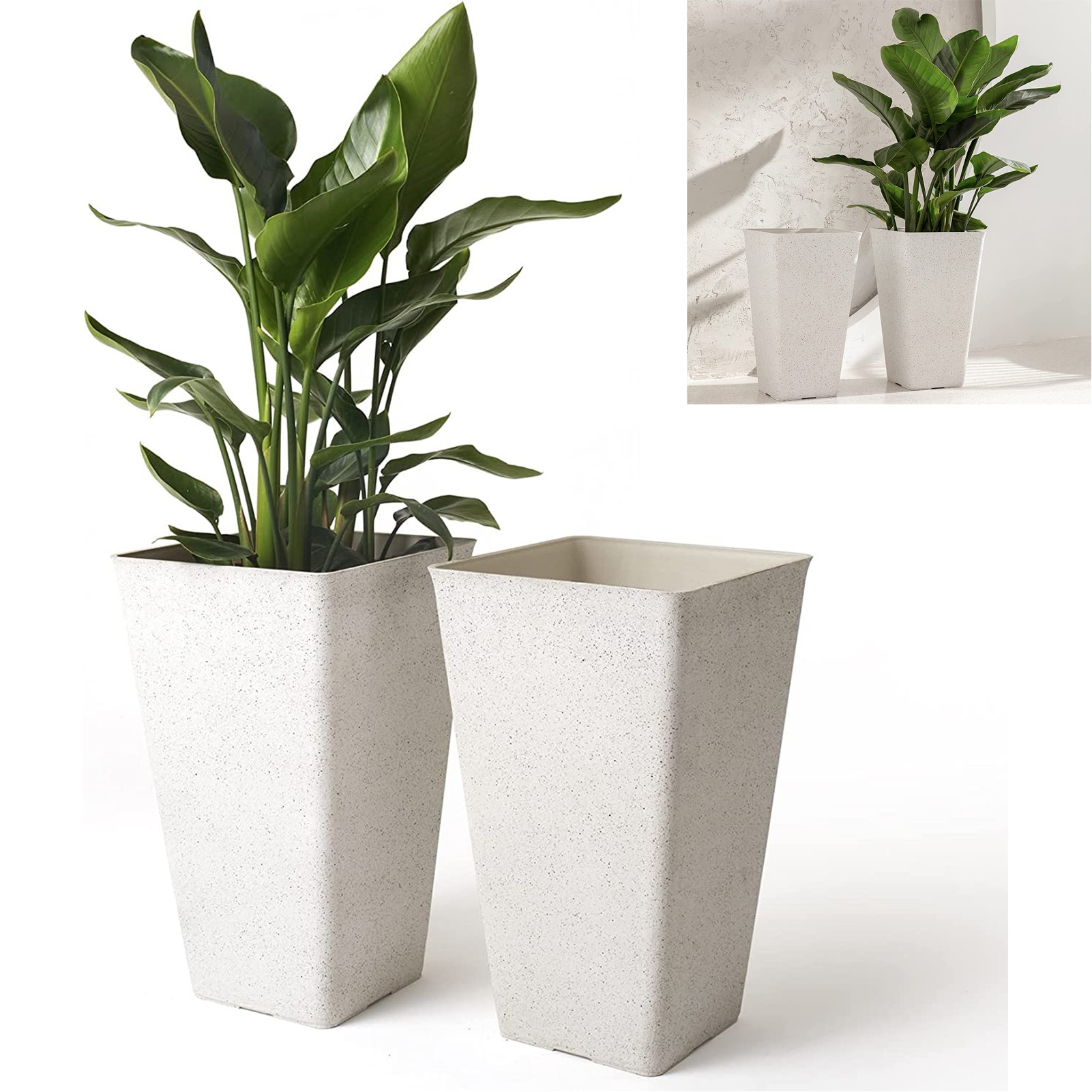 20 Inch Indoor Square Plant Tree Planter 3