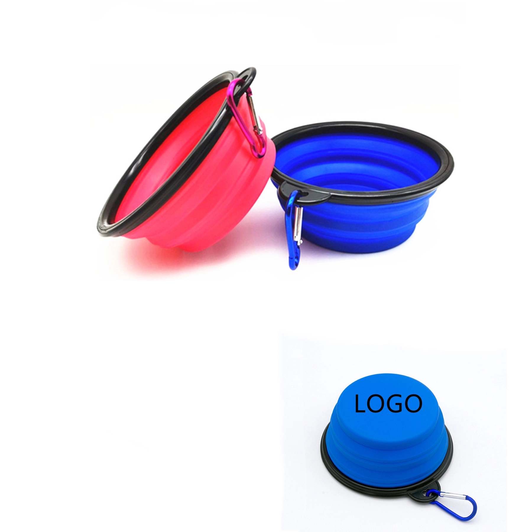 Collapsible Dog Bowl With Carabiner Clip 1