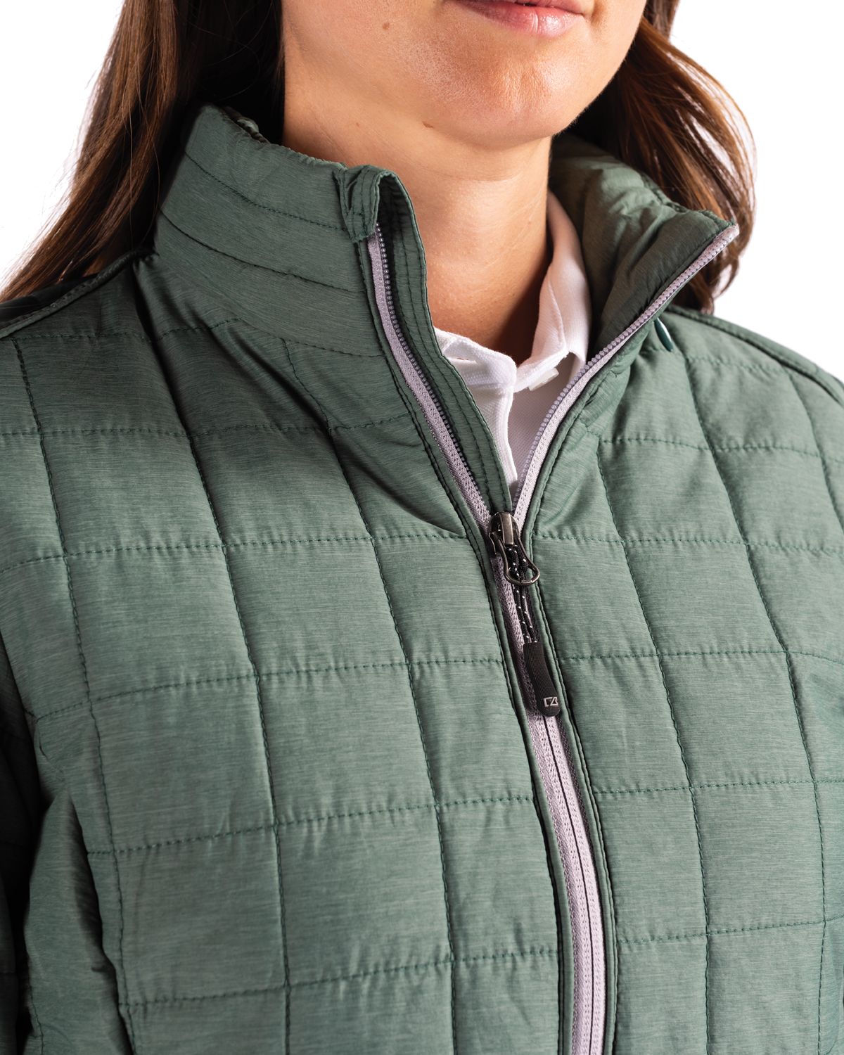 Cutter & Buck Rainier Recycled Insulated Puffer Womens Full Zip Jacket 83