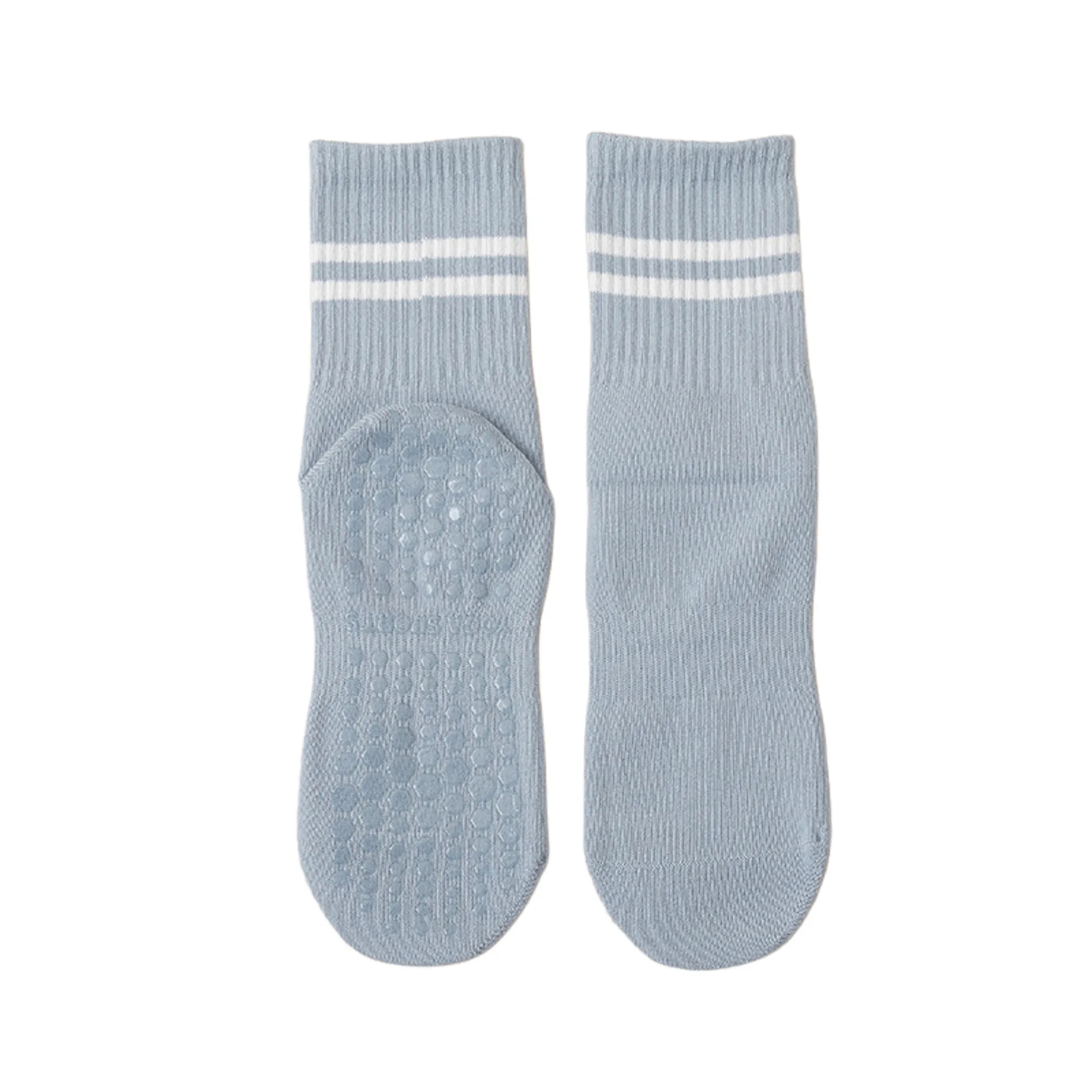 Cotton non-slip silicone indoor sports socks 3