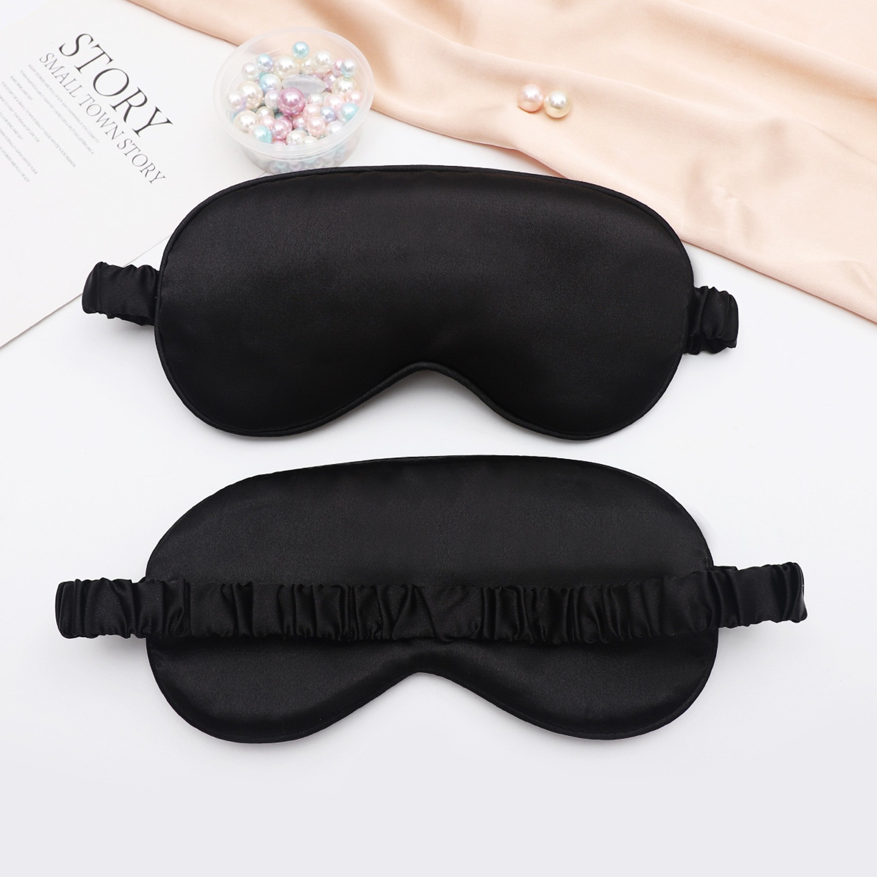 Silk Sleep Mask For Sleeping With Telescopic Strap 4