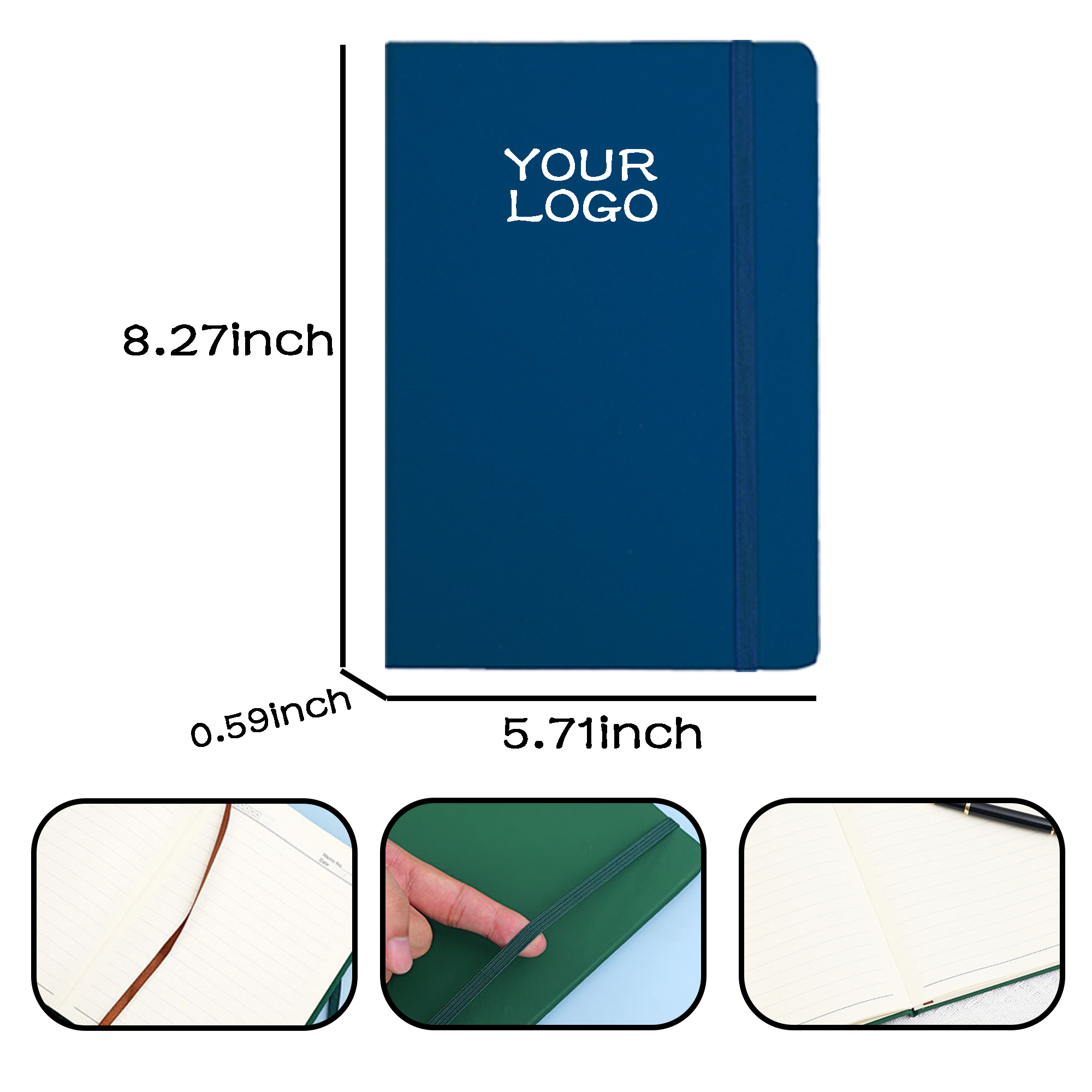 MOQ 20 PCS Personalized Diary with Bookmark 2