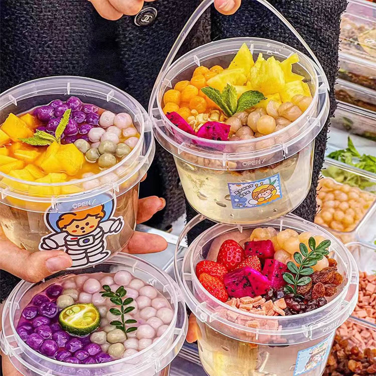 Food-Grade PP Sealed Storage Tub for Tea, Snacks & Fruits 3