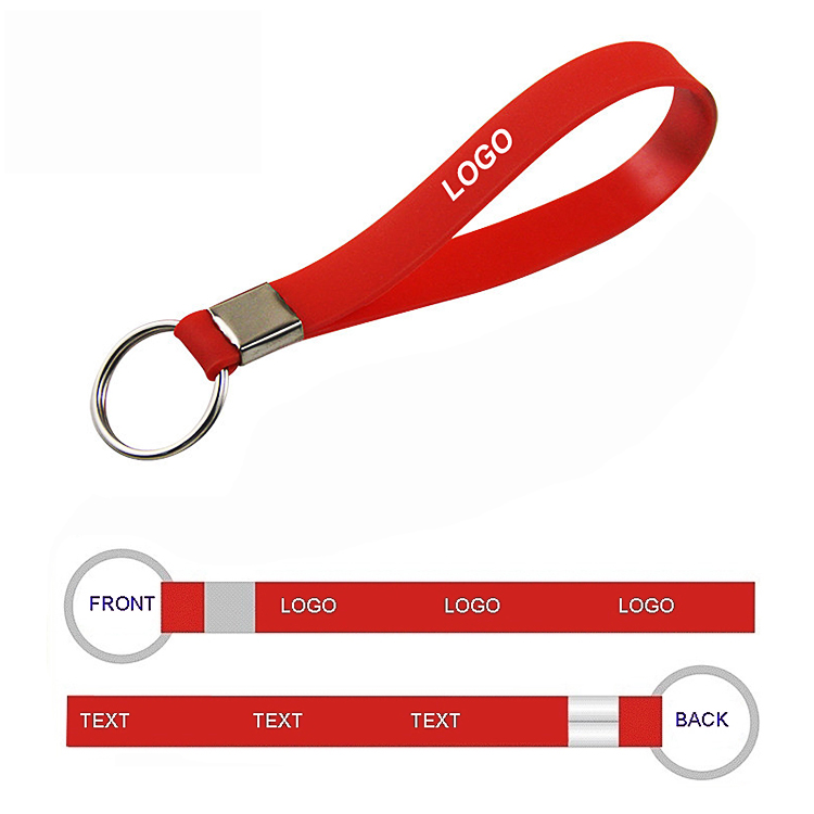 Silkscreen Silicone Keychain 2