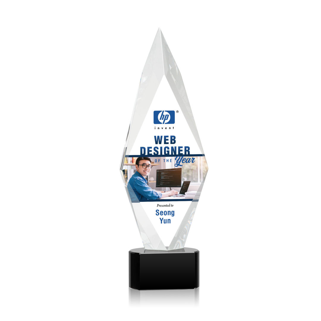 Manilow VividPrint™ Award on Paragon Base - Black 7