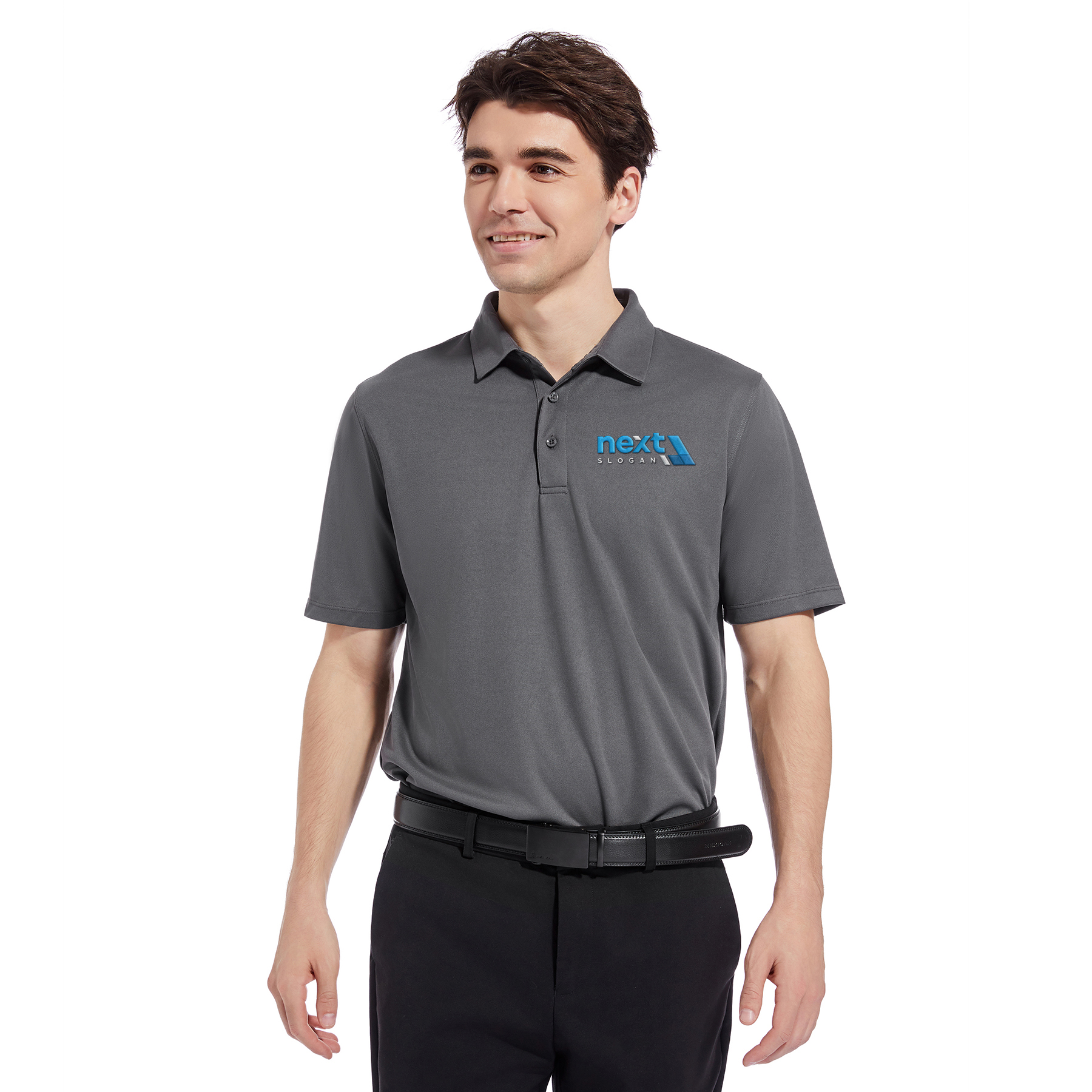 Men's Micro Pique Ribbed Collar Polo Shirt 7