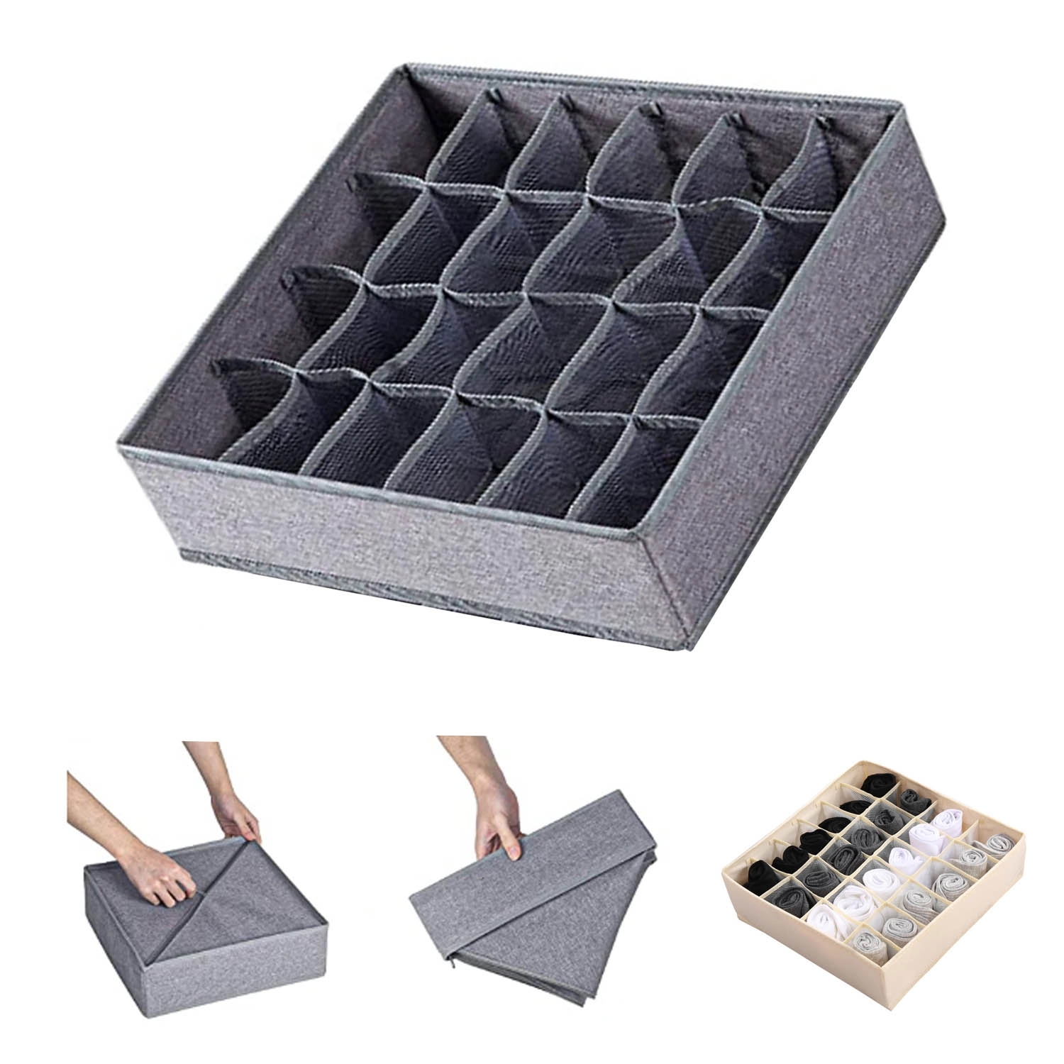 Foldable Underwear Sock Organizer Dividers 2