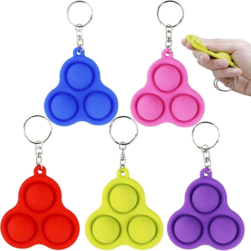 Silicone Push Pop Bubble Toy Key Chain 1