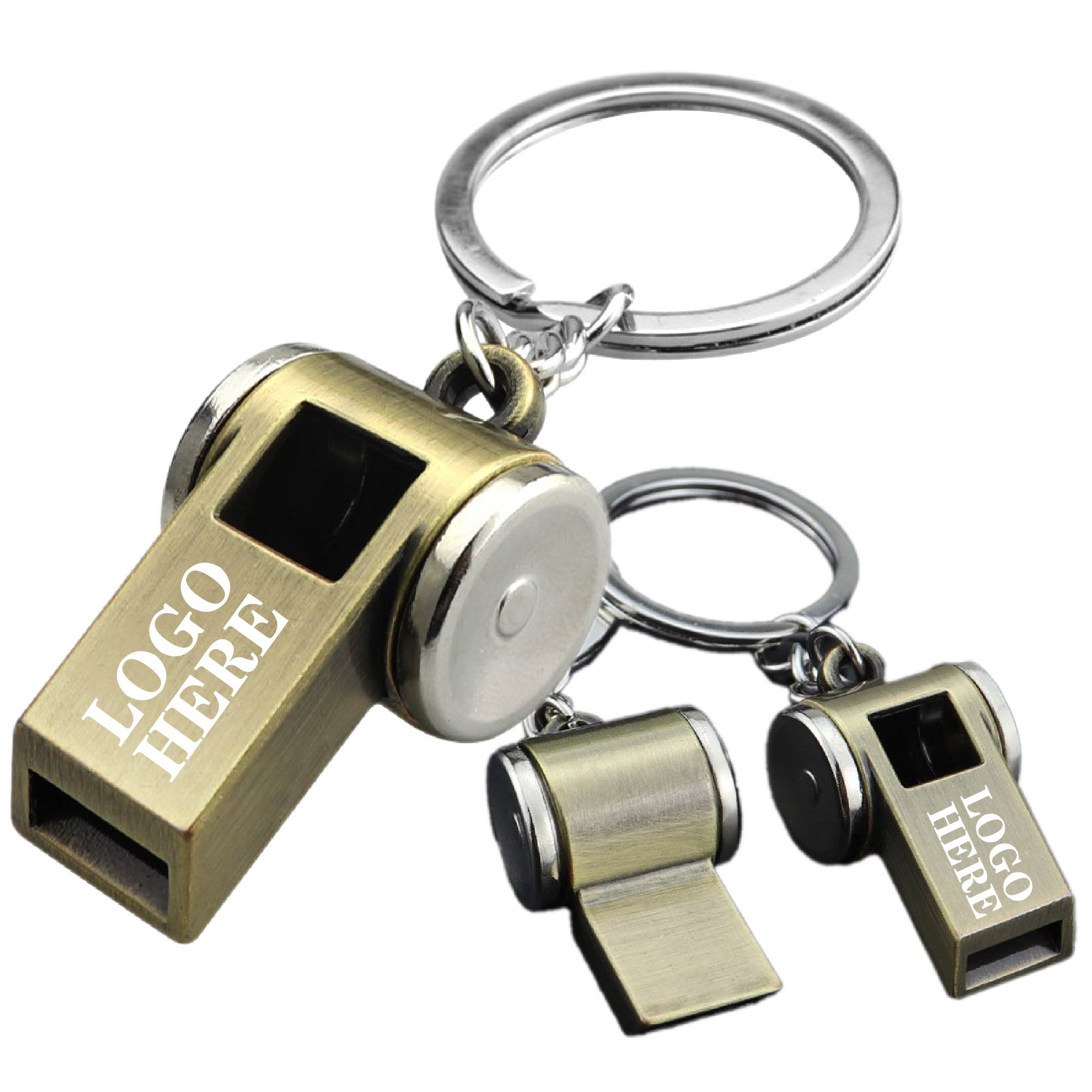 Metal Whistle Keychain 2