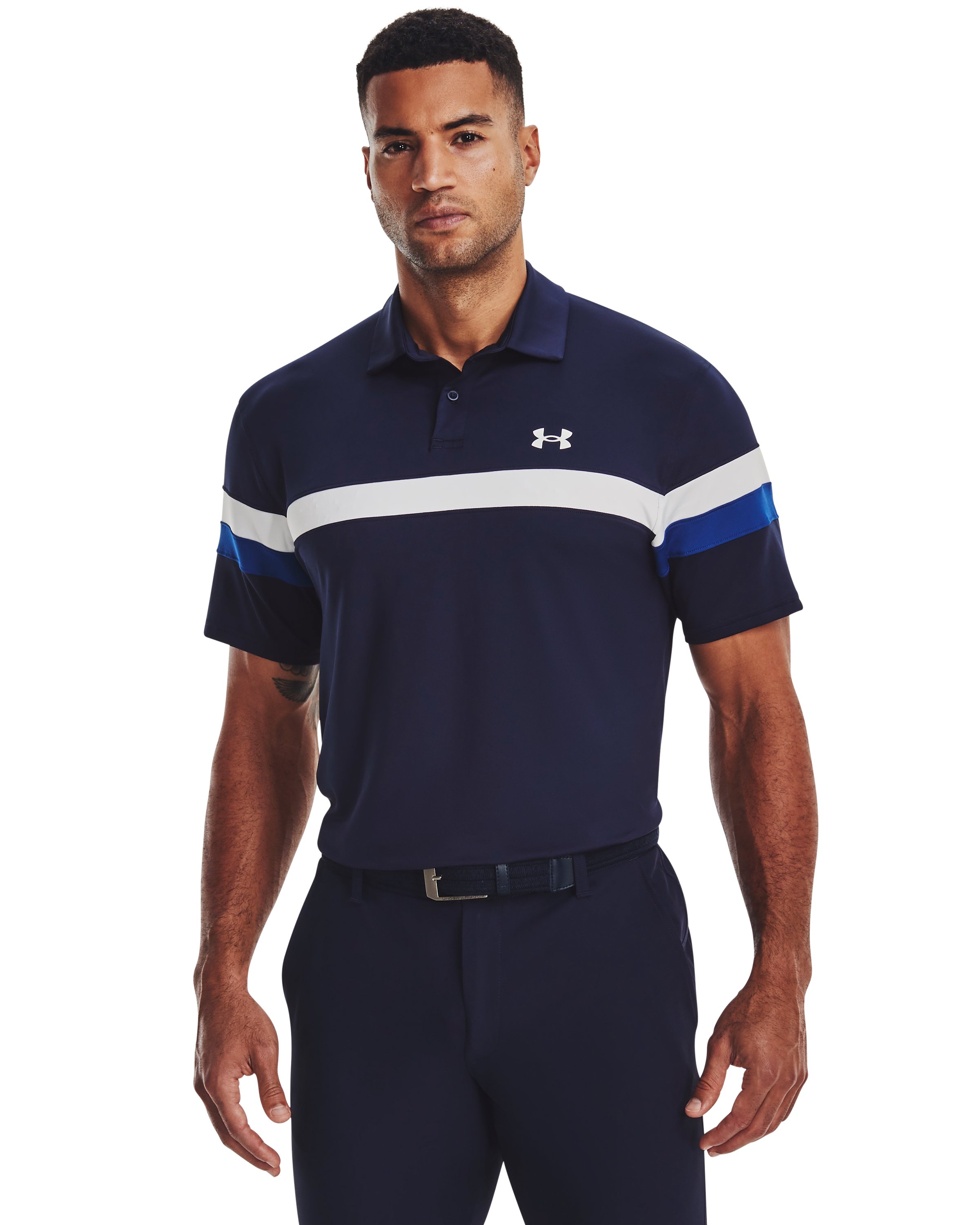 Men's UA Tee To Green Colorblock Polo 3