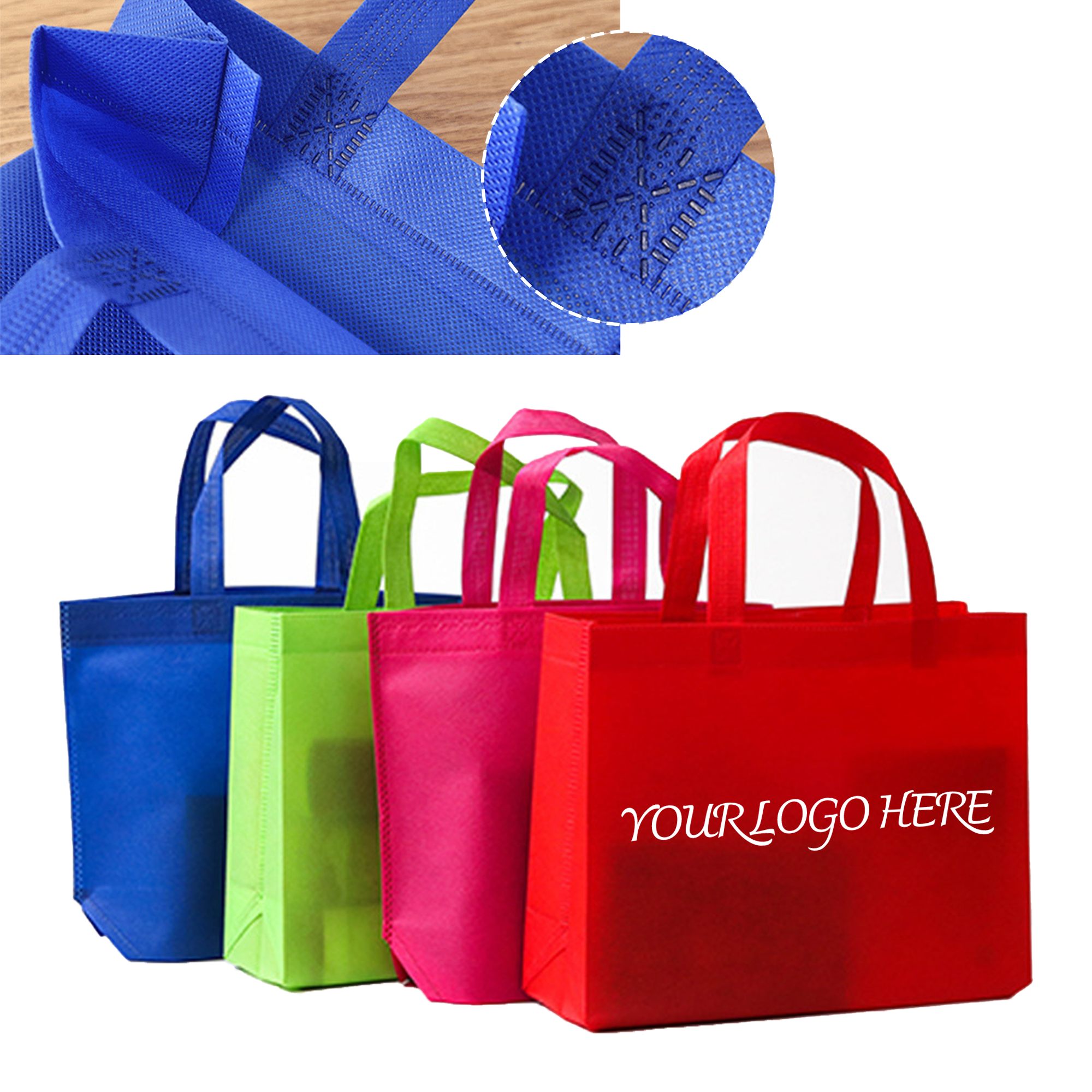 Multi-Color Reusable Non-woven Tote 1