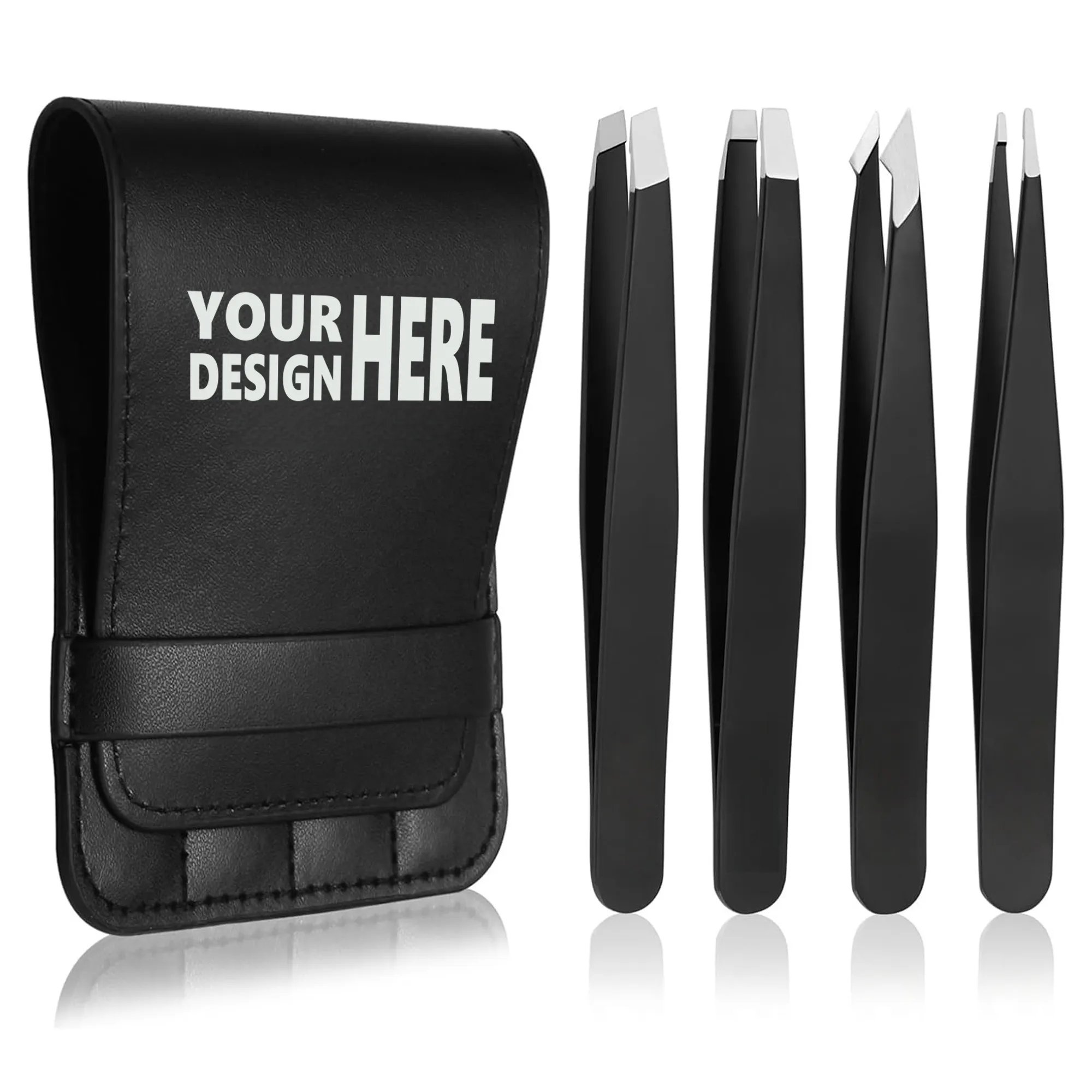 Stainless Steel Beauty Tweezers Set