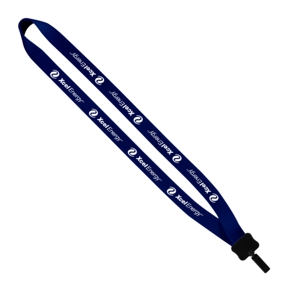 3/4" Smooth Nylon Lanyard with Plastic Clamshell & Bulldog Clip 16