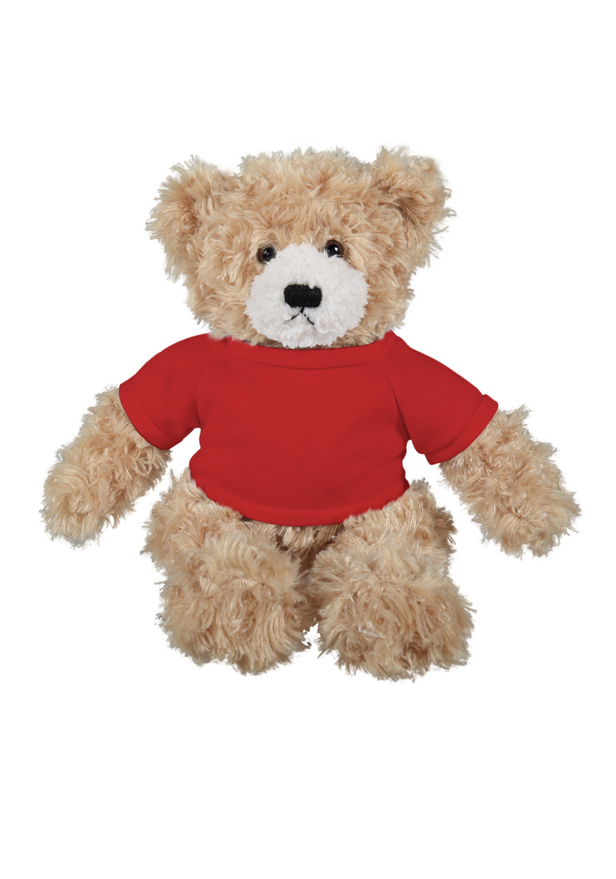 soft plush Beige Brandon Bear  with t-shirt 3