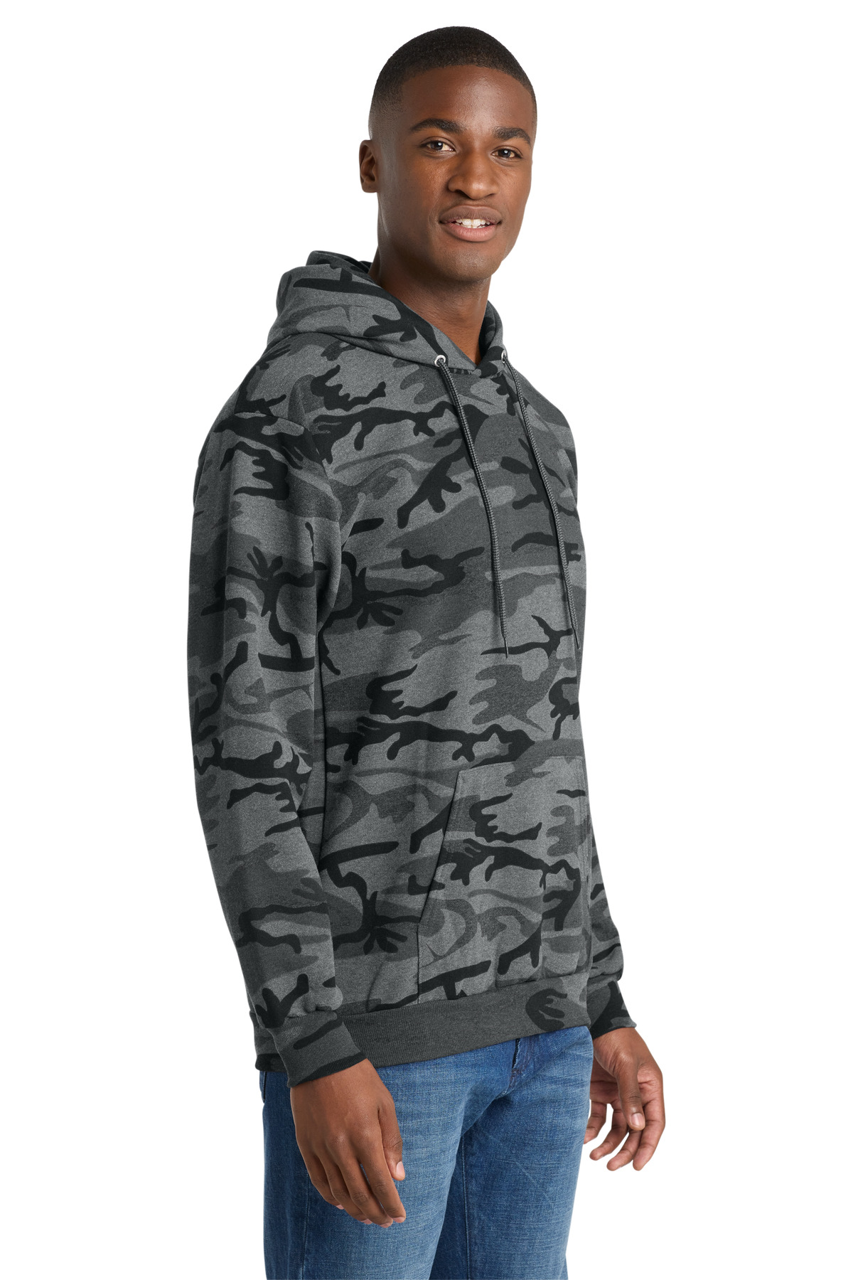 Port & Co Core Fleece Camo Pullover Hooded Sweatshirt. PC78HC 1