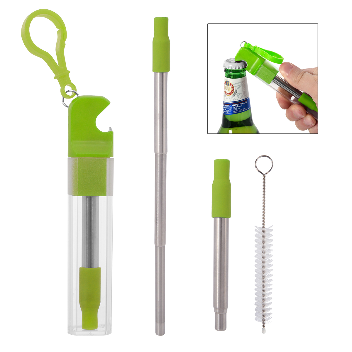 Straw Kit With Bottle Opener 12