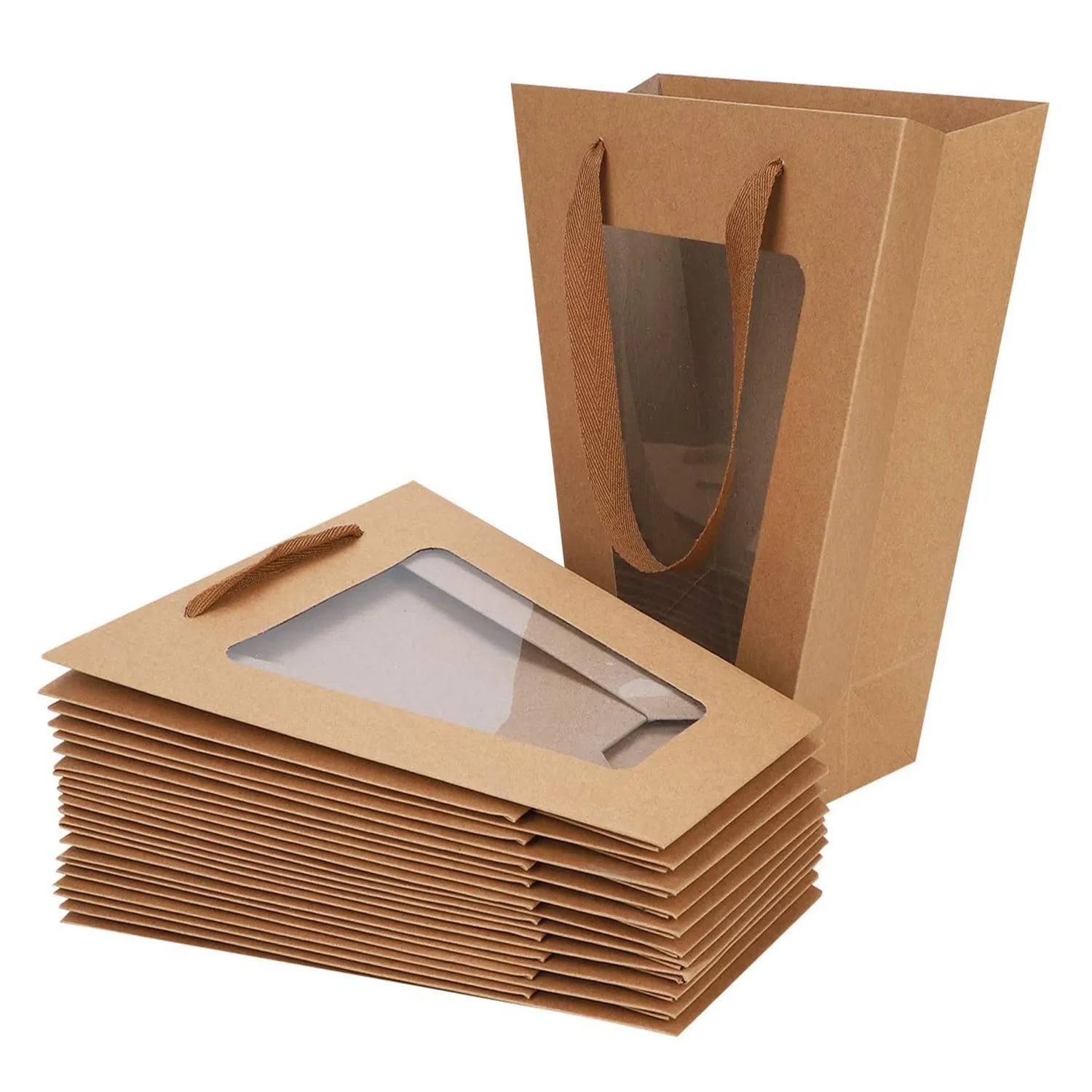 Flower Bouquet Gift Bags with Transparent Window 3