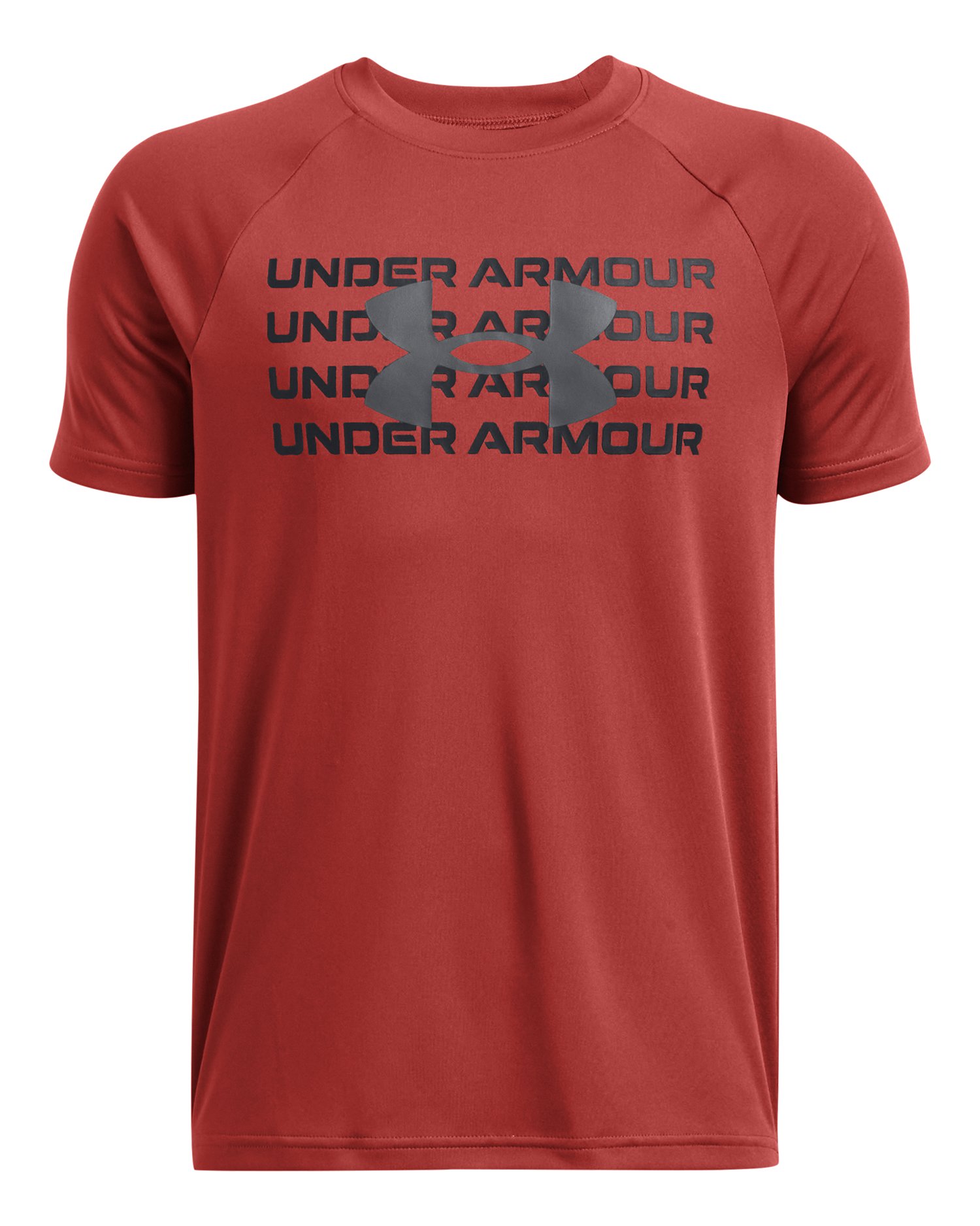 UA Tech Wordmark Logo Boys' Short Sleeve 3