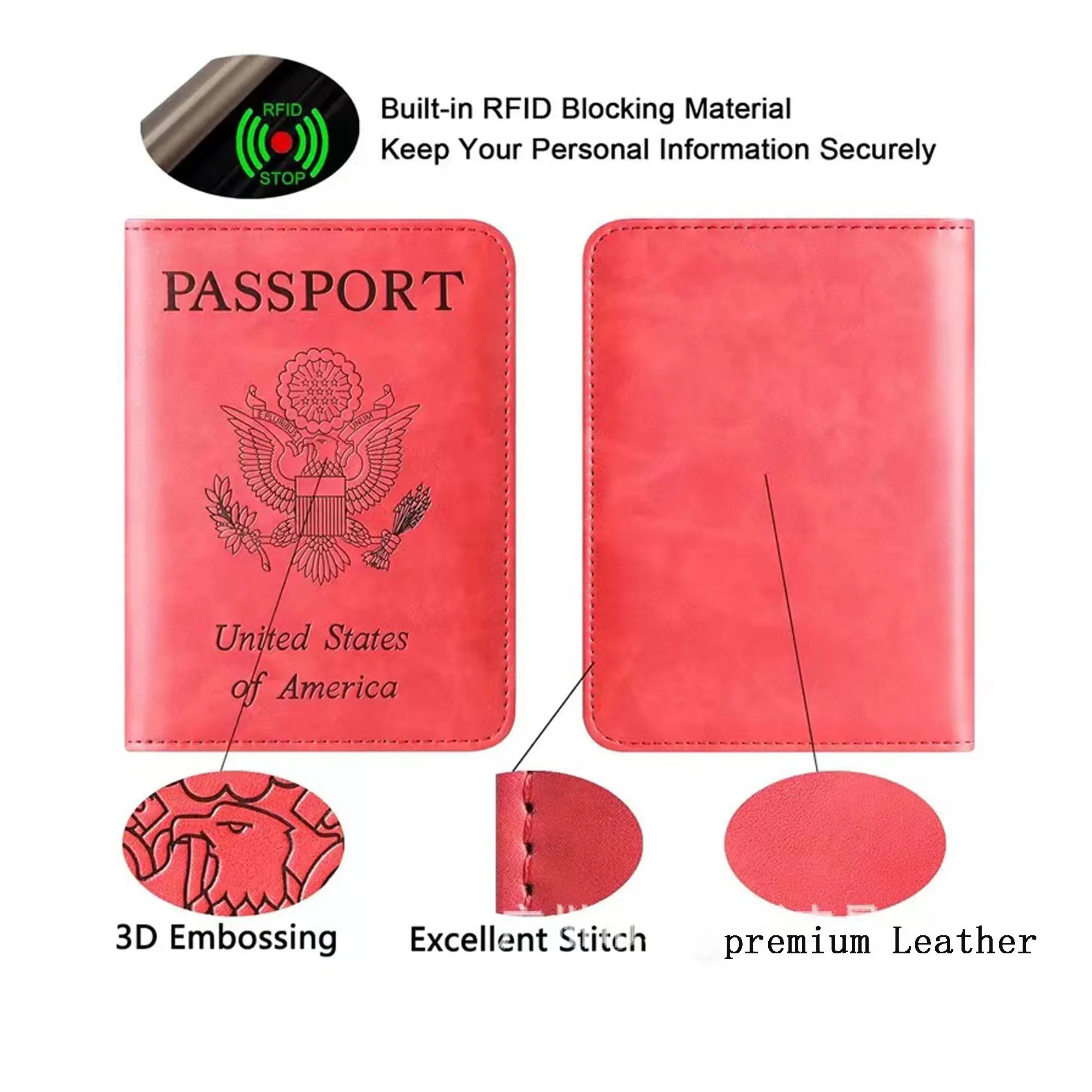 RFID Blocking Leather Passport Holder 1