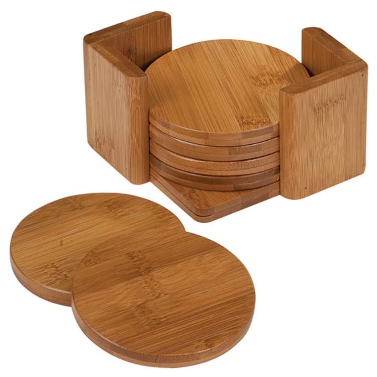 Personalized Bamboo Coaster Set 1