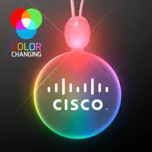 Light-up Acrylic Circle LED Necklace 8