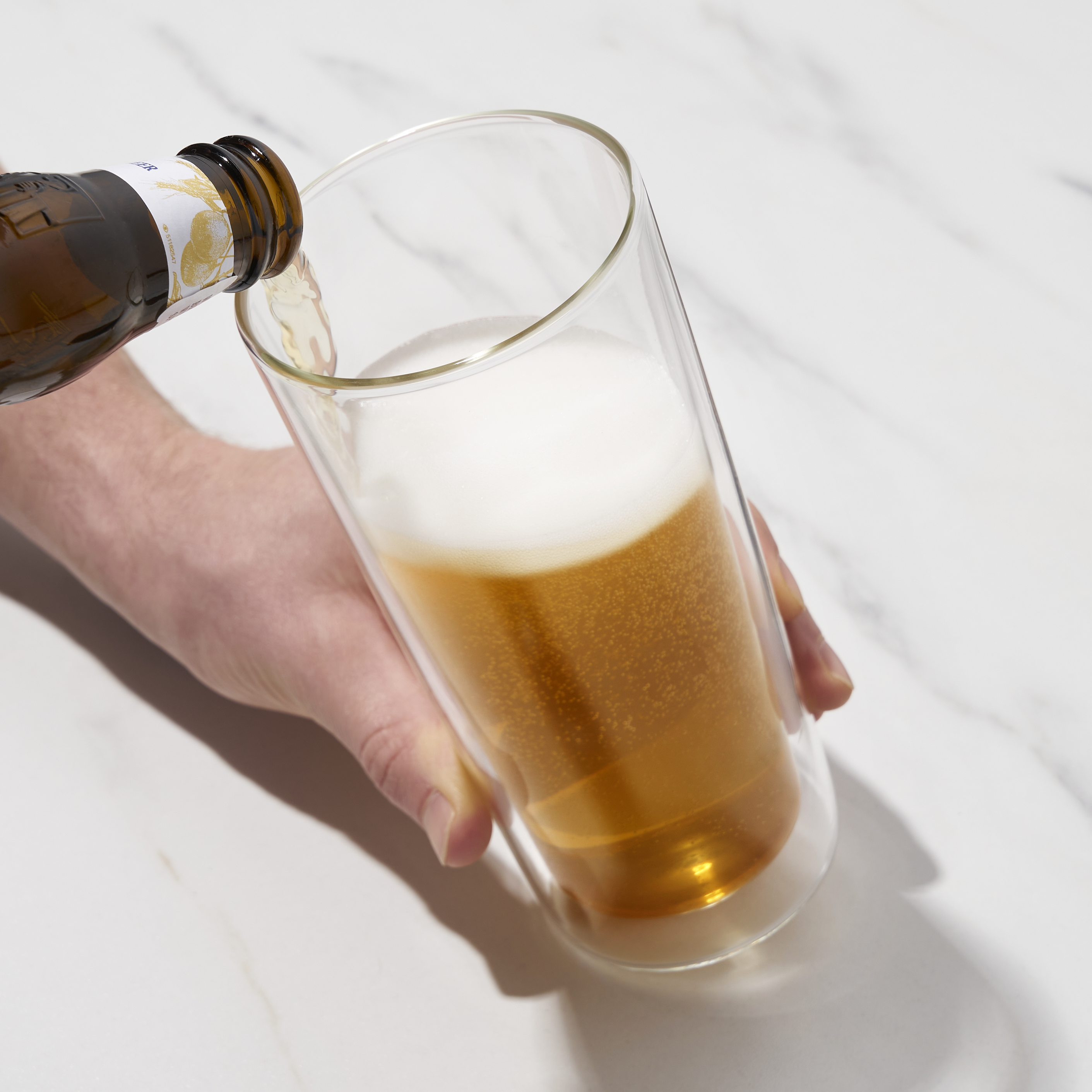 True® Double Walled Beer Pint Glass, set of 2 2