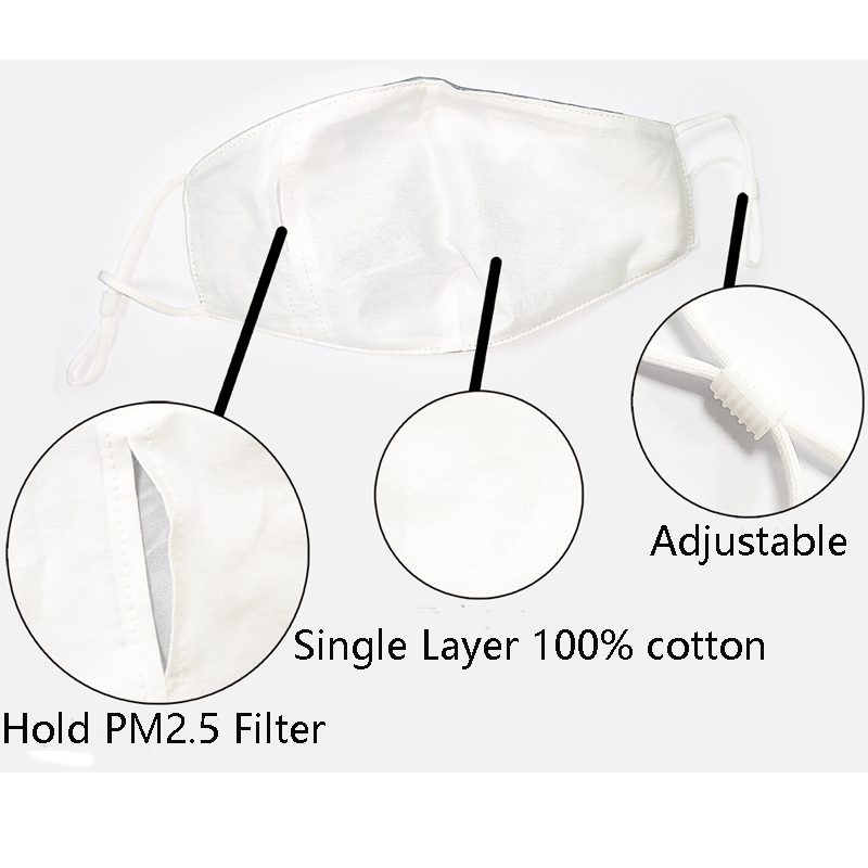 2 ply Lace Adults Face Mask w/Filter Pocket 12