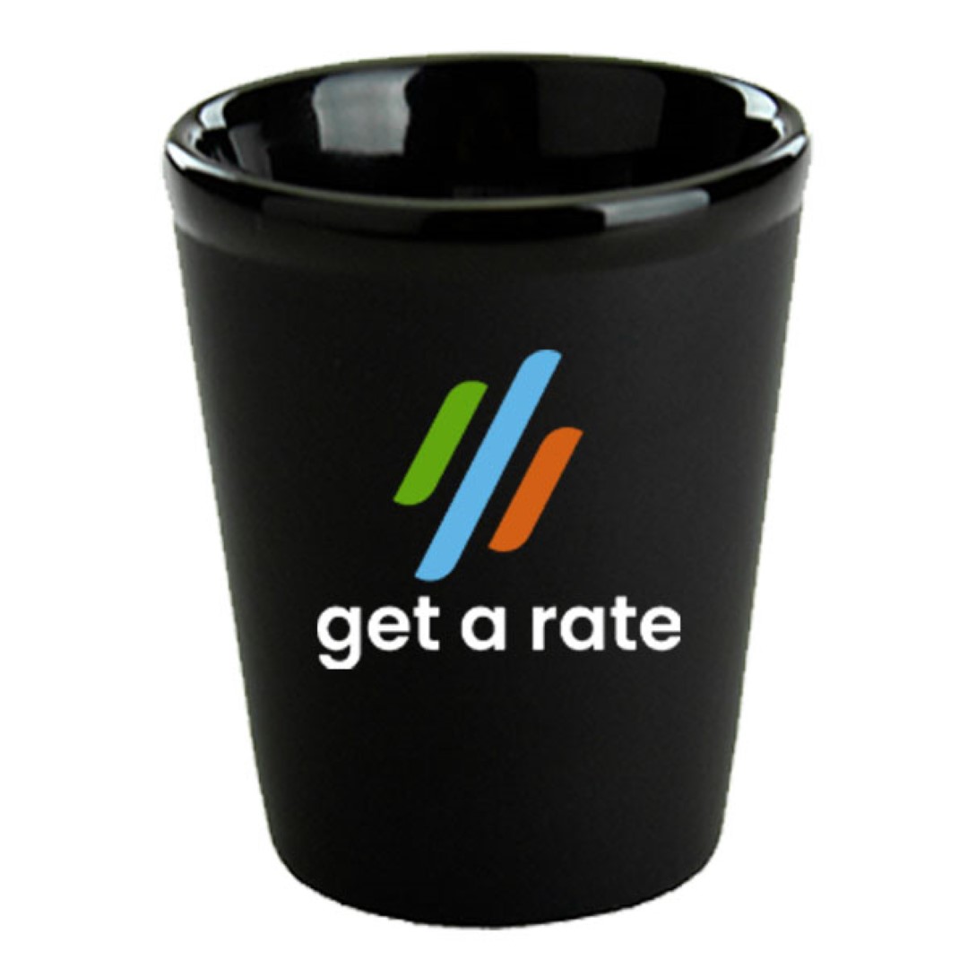 1.5 oz Hilo Black IN Ceramic Shot - Black Matte OUT