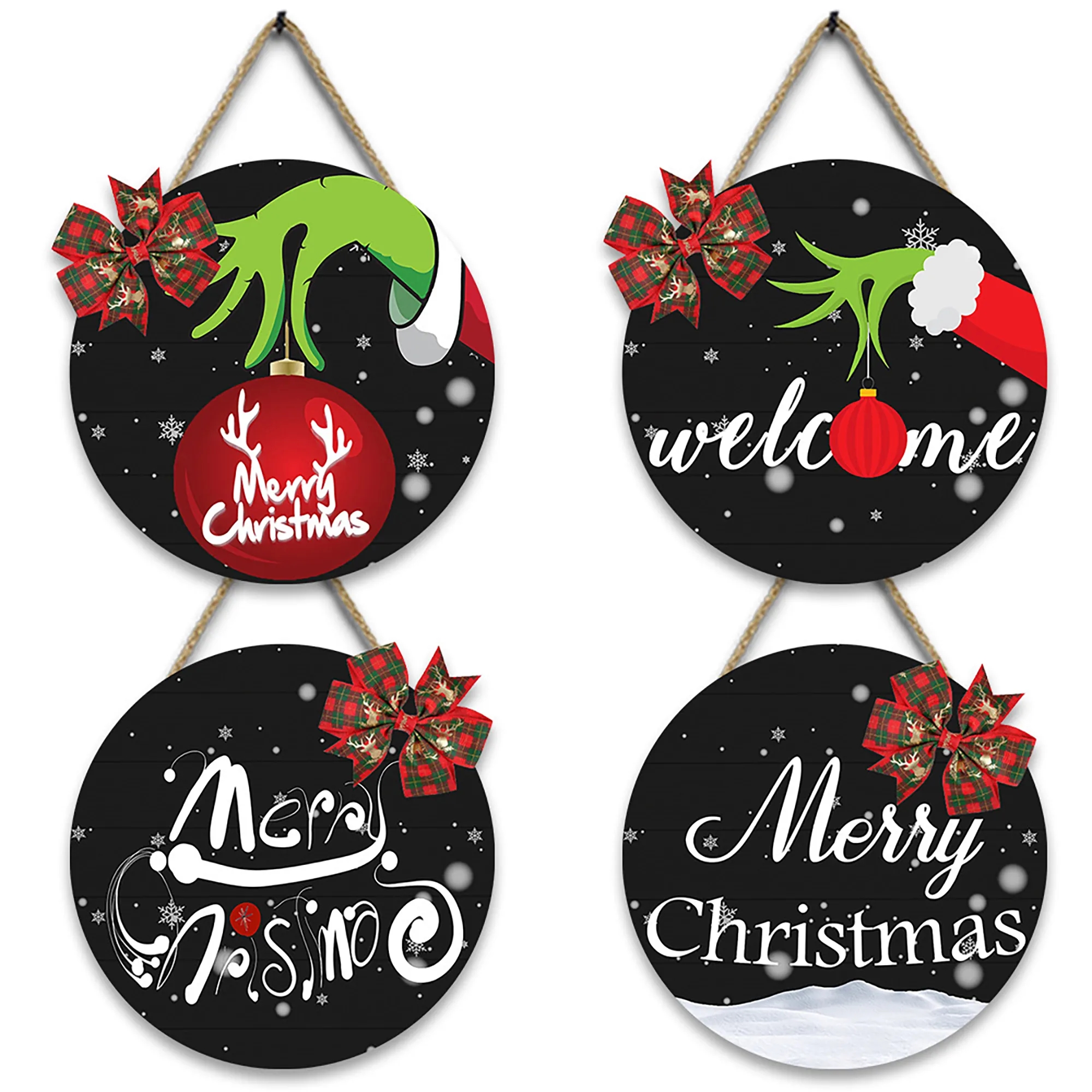 Holiday Wooden Welcome Door Sign MOQ 30PCS 2