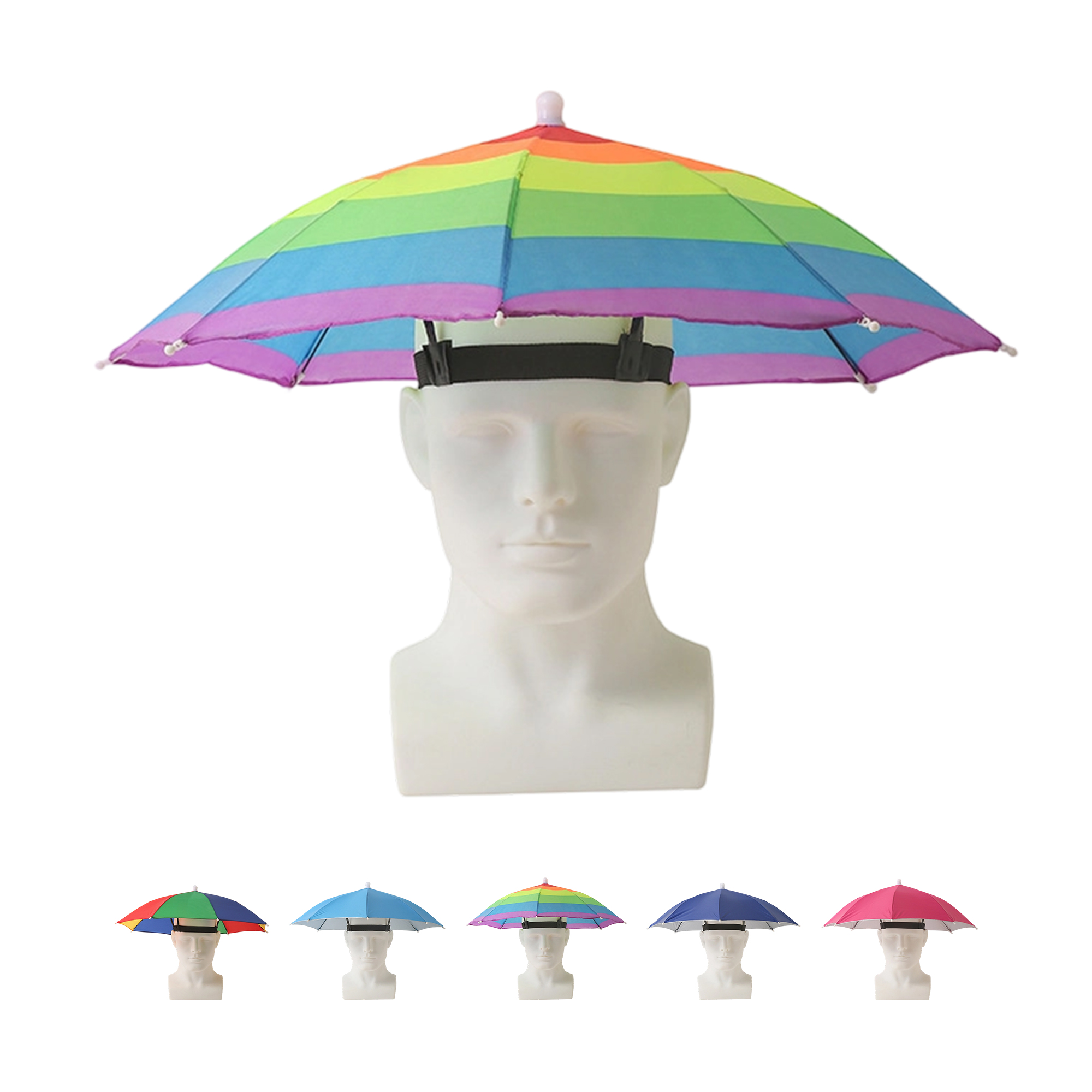 Waterproof Cloth Fishing Umbrella Hat Hands Free Outdoor Wear 2