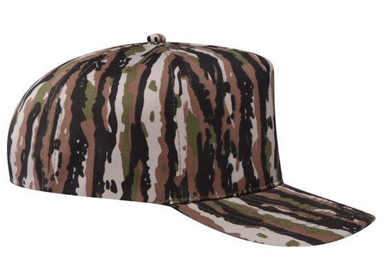 OTTO CAP® Camouflage 5 Panel Mid Profile Baseball Cap 10