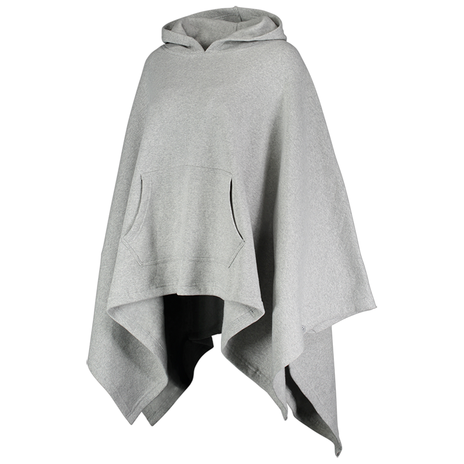 Amanda One-Size Cotton-Poly Fleece Poncho With Hood 5