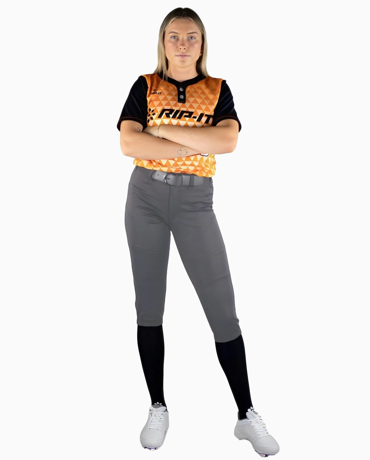 RIP-IT Women's Revolution Softball Pants - Straight Cut, custom shorts with logo imprint 2