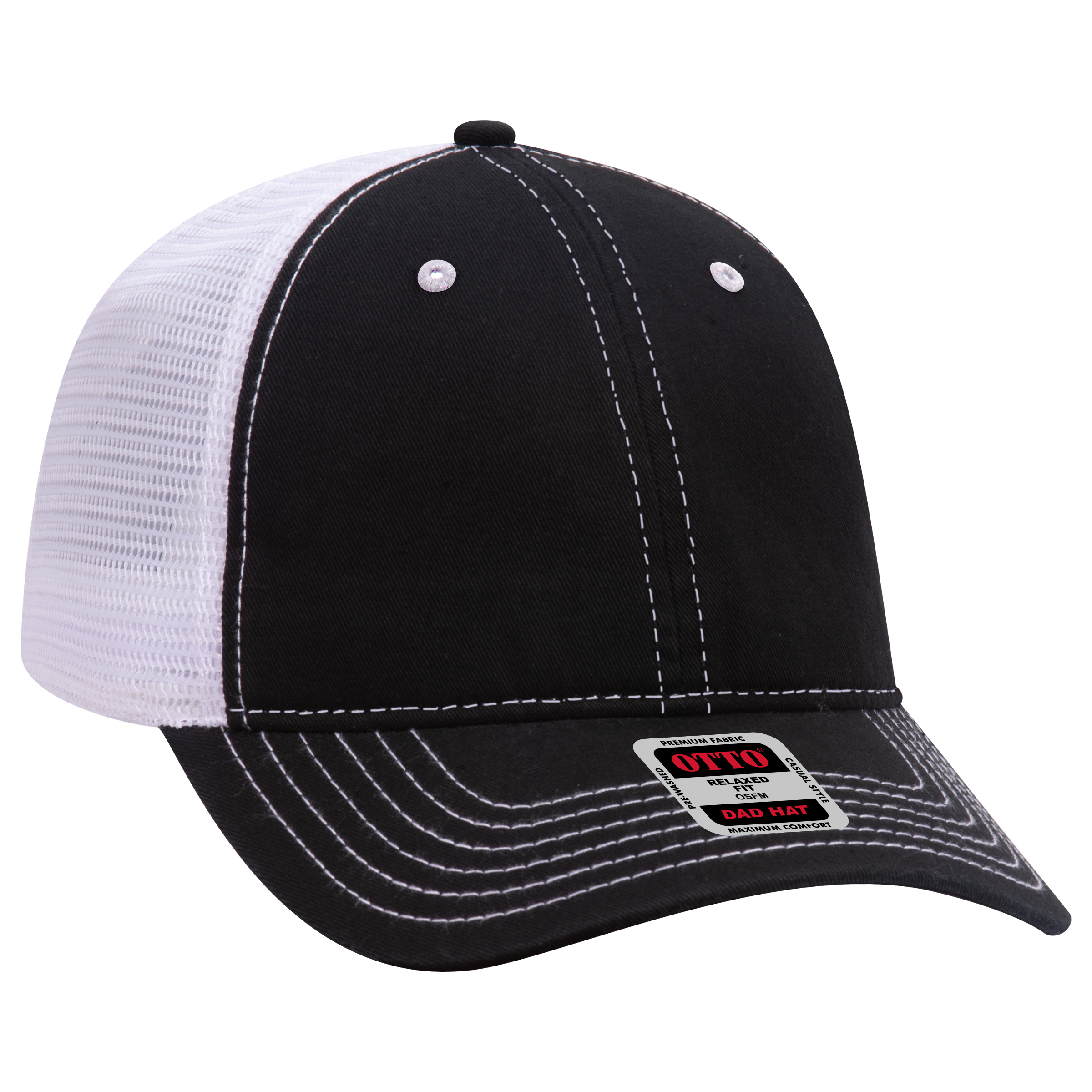 OTTO CAP® 6 Panel Low Profile Mesh Back Trucker Dad Hat 20