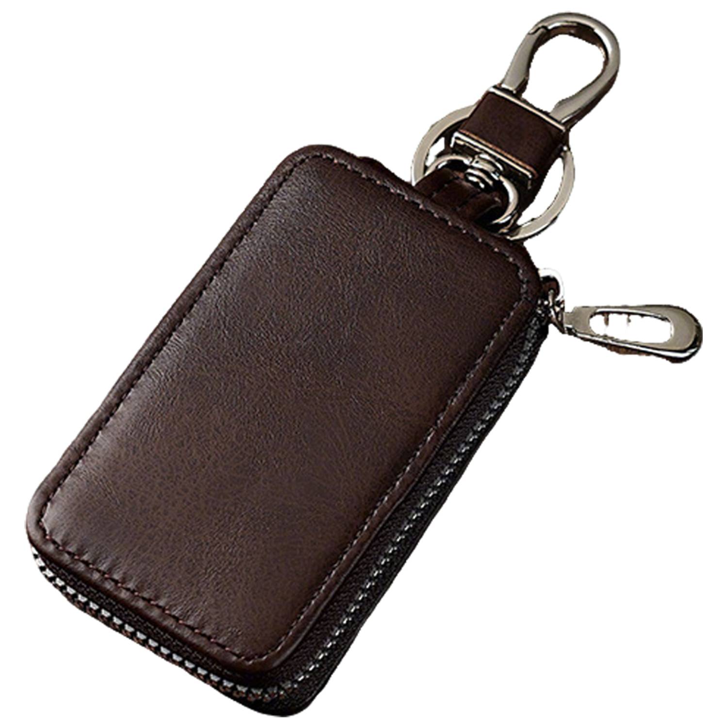 Universal PU Leather Zipper Car Key Pouch 6