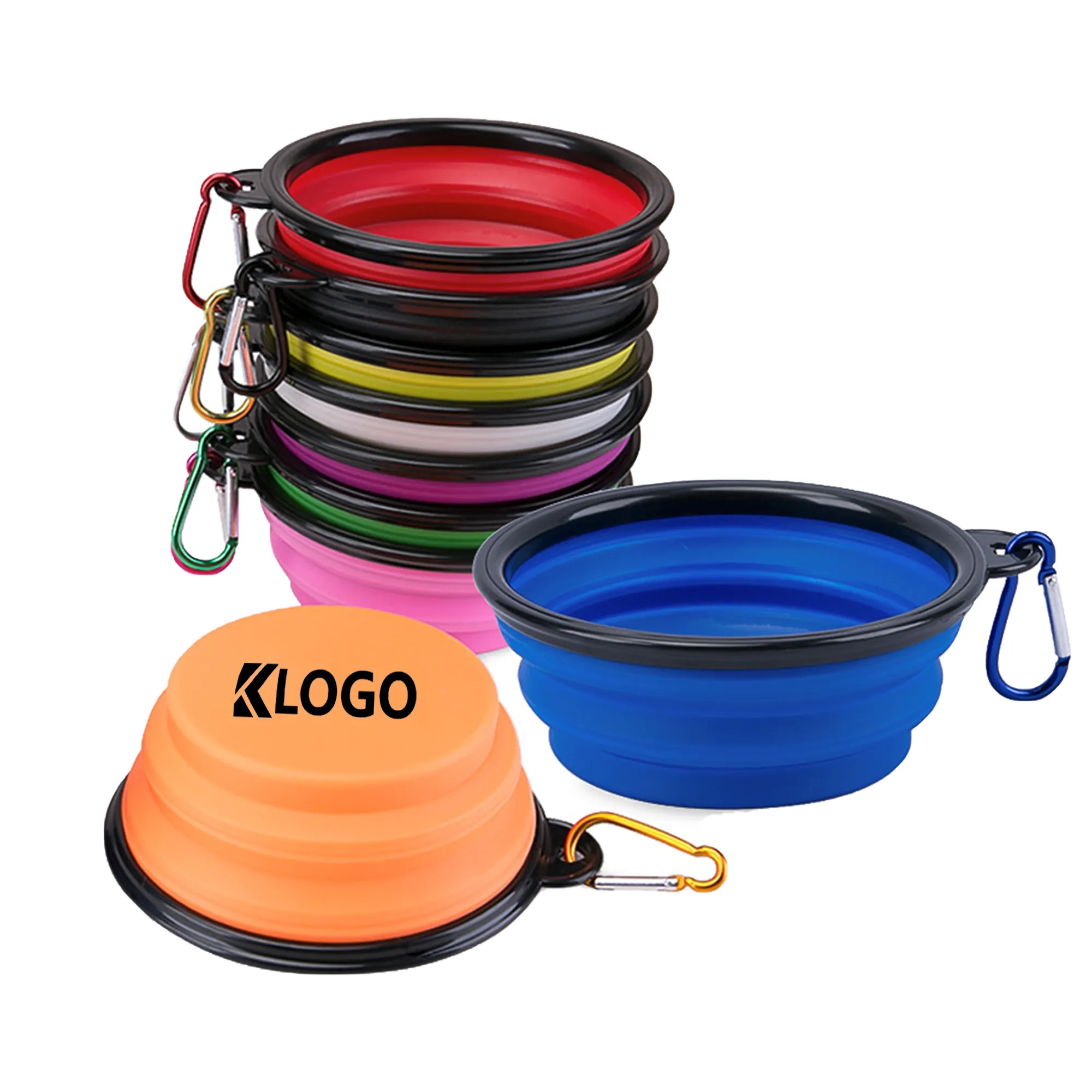 Silicone Collapsible Travel Dog Bowls 12oz 6
