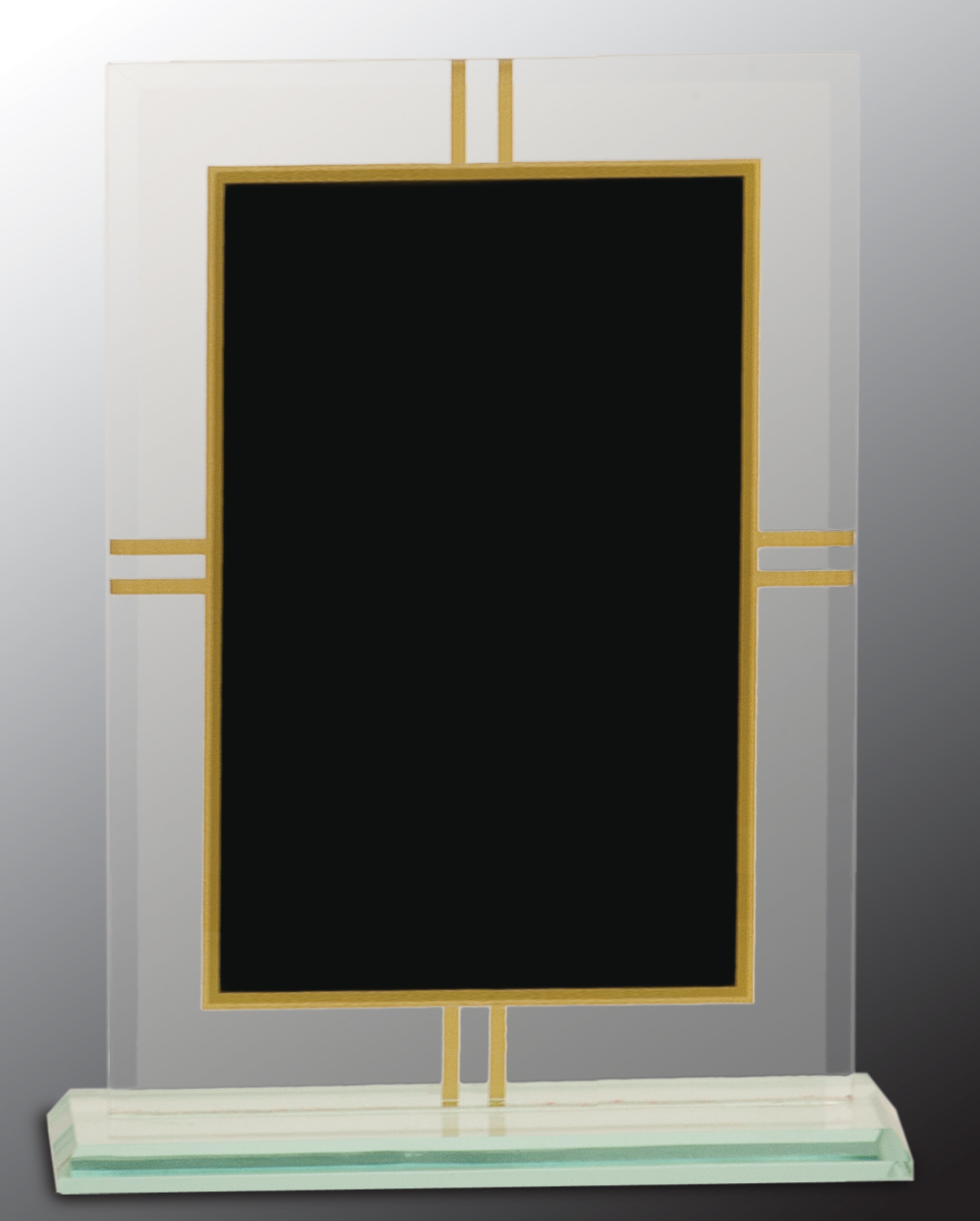 8 1/2" Contemporary Glass 4-Point Award 3