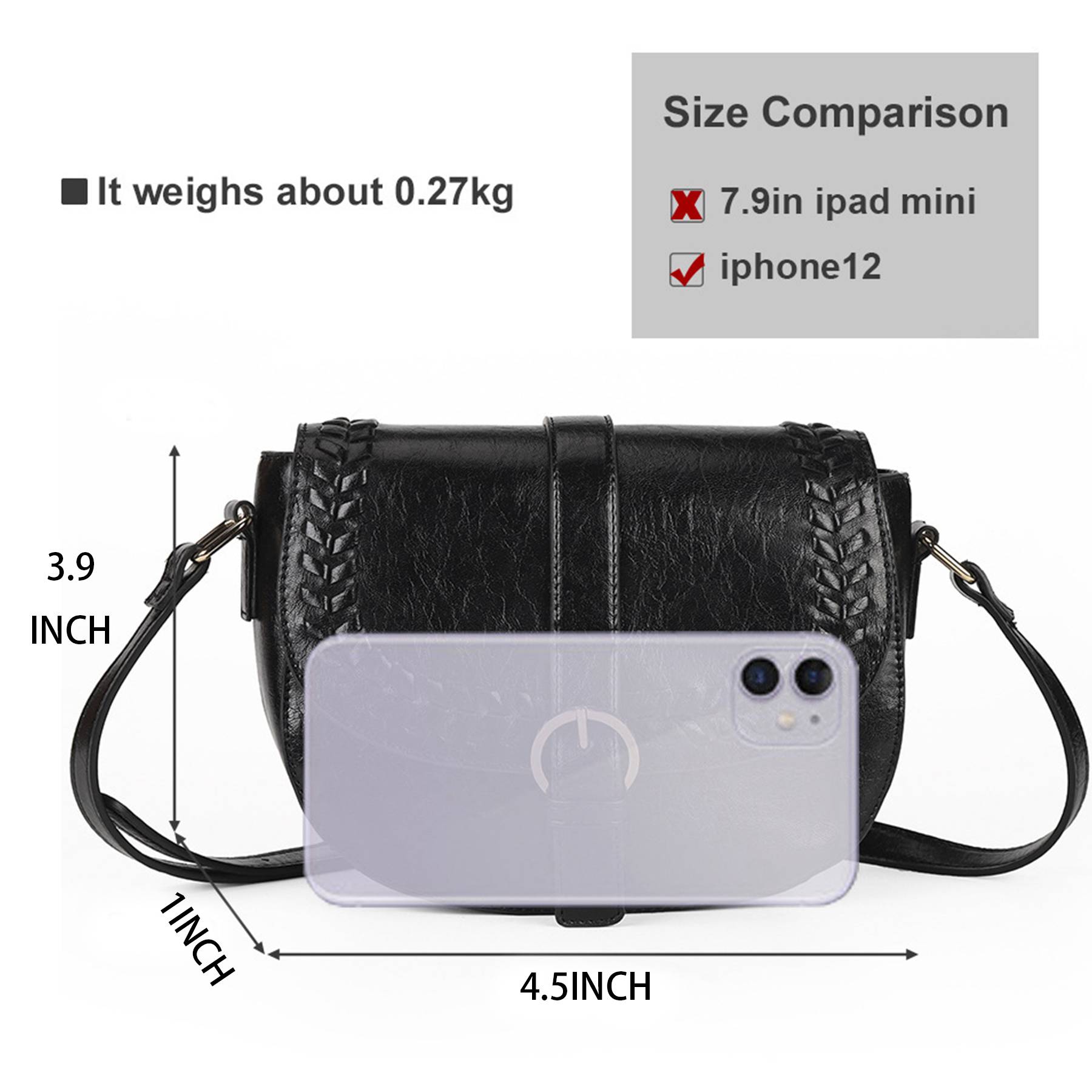 PU Vintage shoulder cross-body bag 7